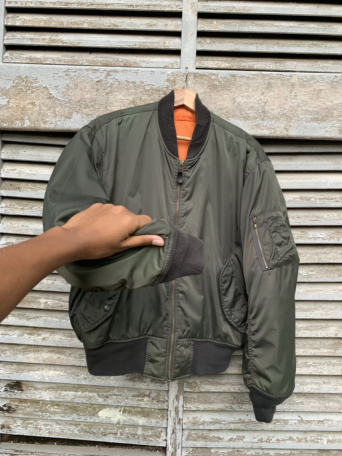 Vintage 🪖Vintage MA-1 Man Intermediate Bomber Jacket Size US M / EU 48-50 / 2 - 7 Thumbnail