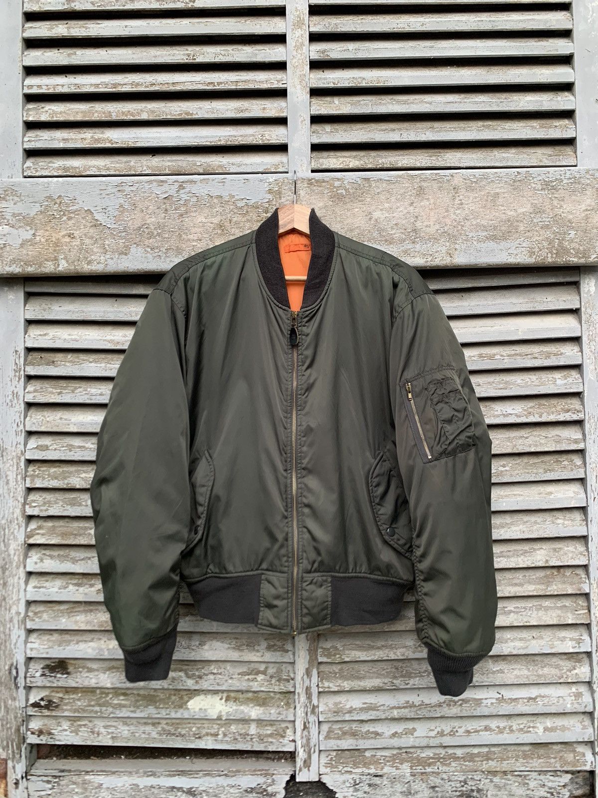 Vintage 🪖Vintage MA-1 Man Intermediate Bomber Jacket Size US M / EU 48-50 / 2 - 2 Thumbnail