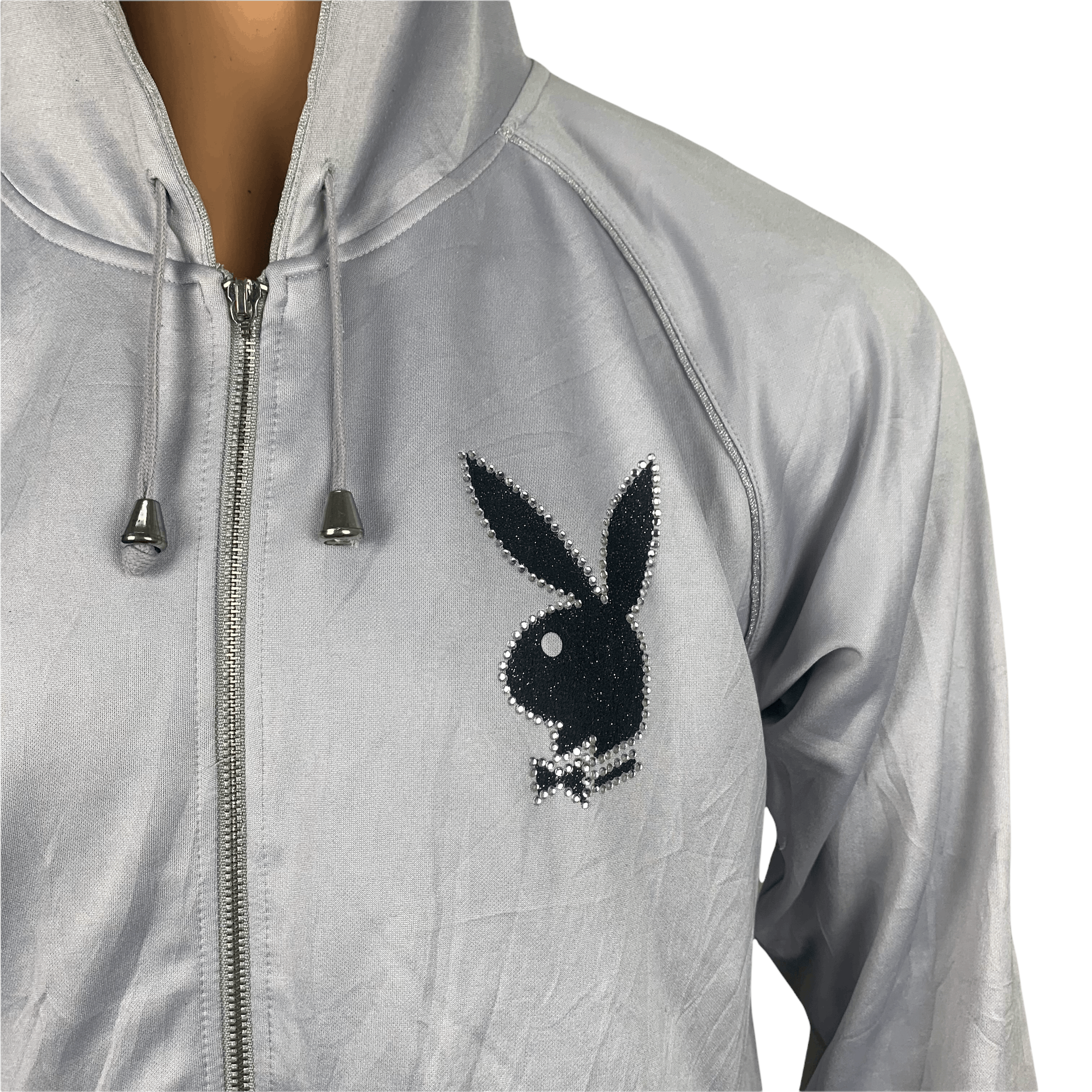 Playboy Playboy Hooded Big Logo Zipper Light Purple Hoodies #3575-74 Size US M / EU 48-50 / 2 - 2 Thumbnail