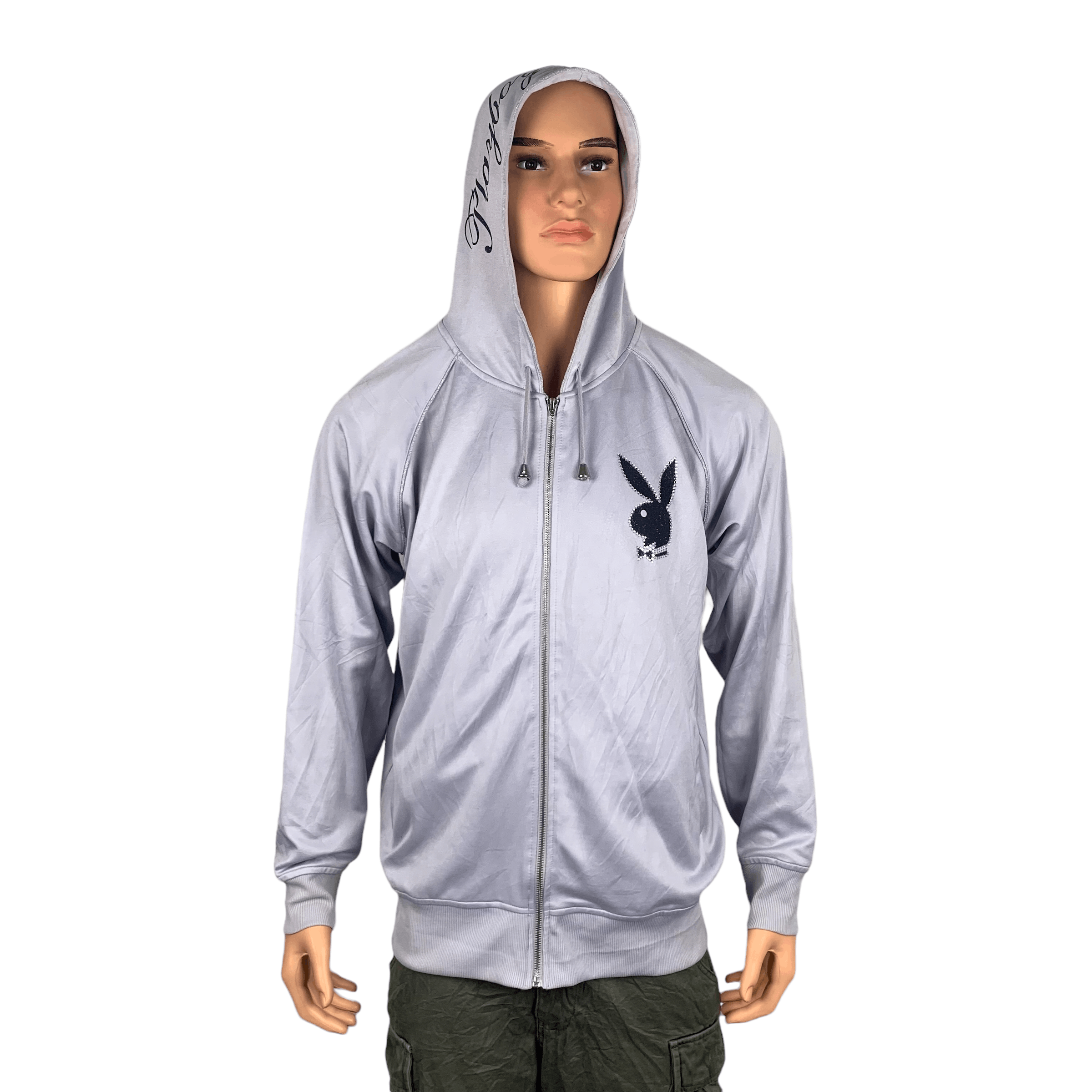 Playboy Hooded Big Logo Zipper Light Purple Hoodies #3575-74