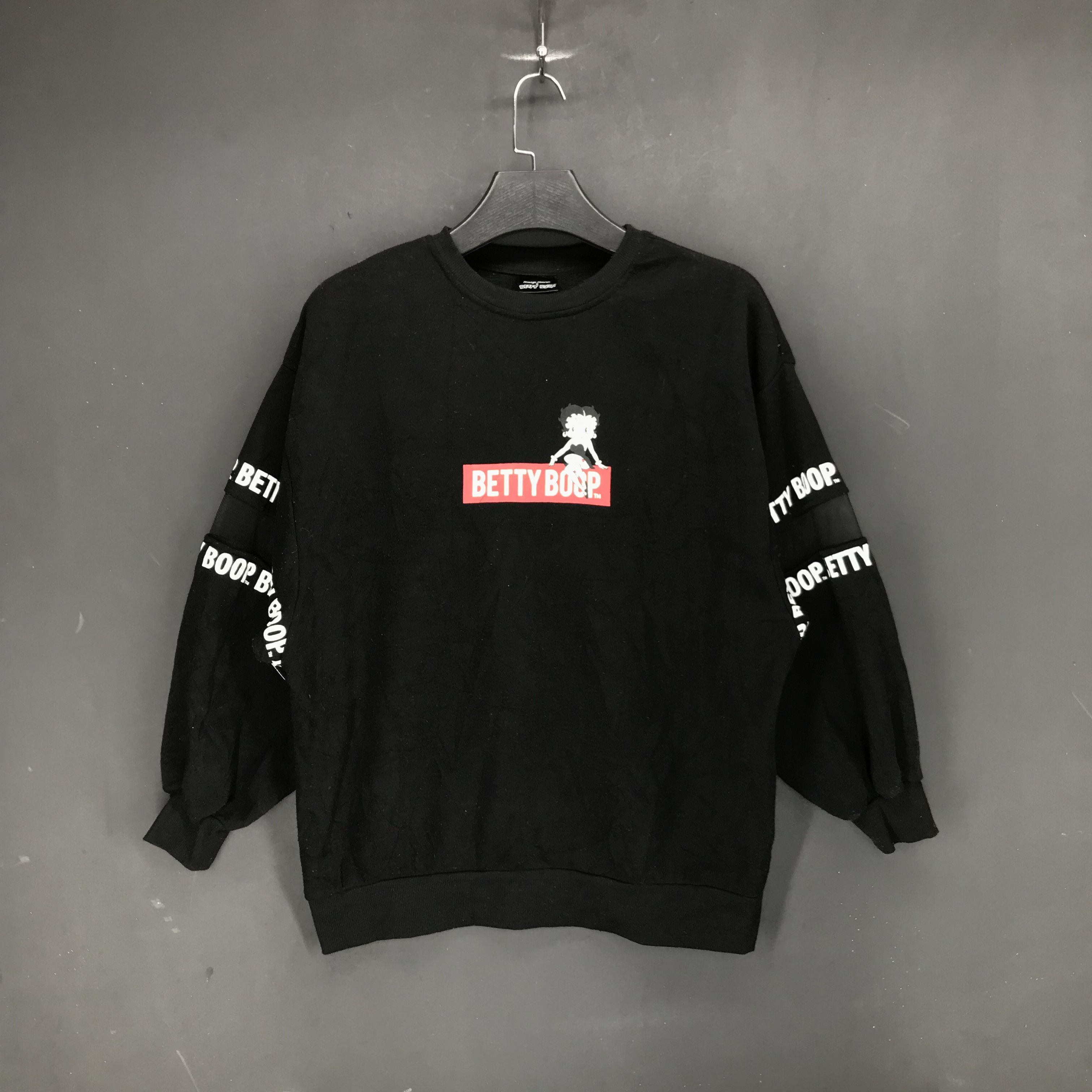 Cartoon Network Strage Heaven X Betty Boop Box Logo Sweatshirt #1851-73 Size L / US 10 / IT 46 - 1 Thumbnail