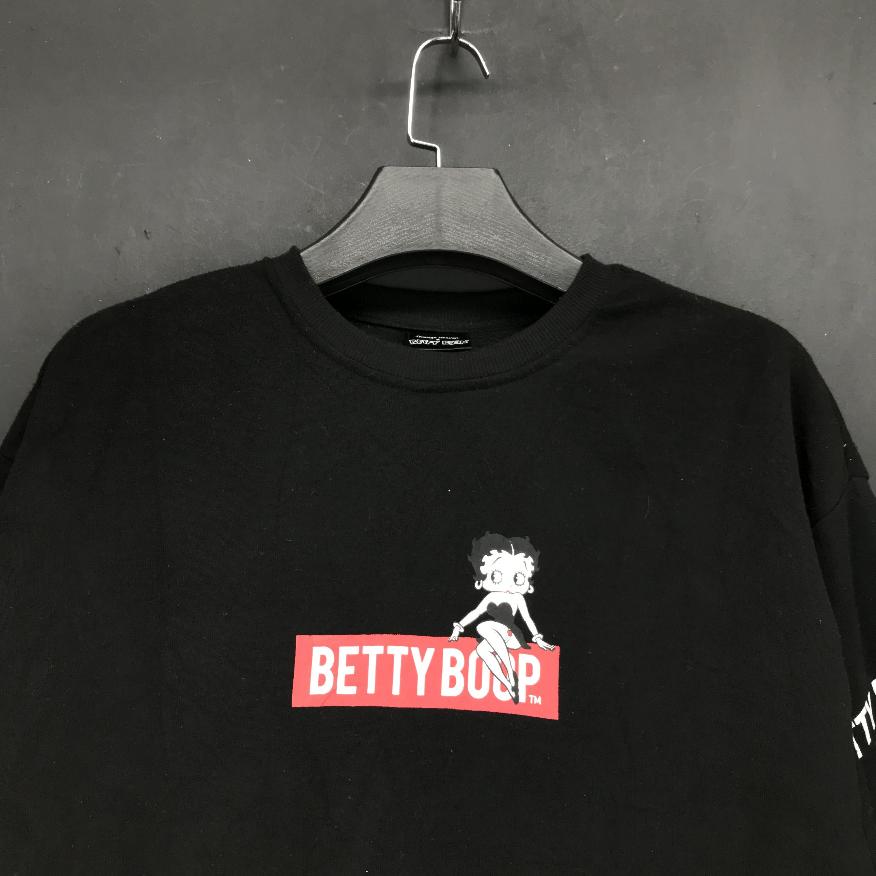 Cartoon Network Strage Heaven X Betty Boop Box Logo Sweatshirt #1851-73 Size L / US 10 / IT 46 - 2 Thumbnail