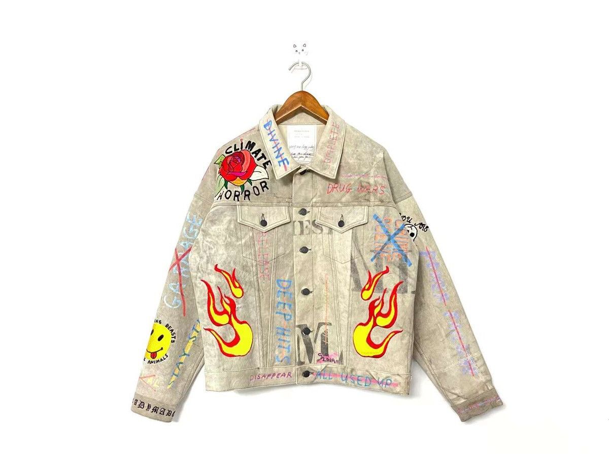 READYMADE Fire embroidery work denim jacket Size US L / EU 52-54 / 3 - 1 Thumbnail