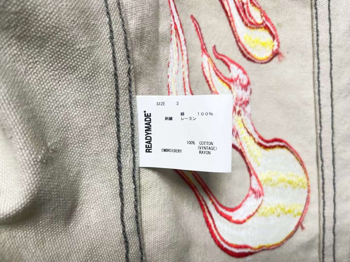 READYMADE Fire embroidery work denim jacket Size US L / EU 52-54 / 3 - 5 Thumbnail