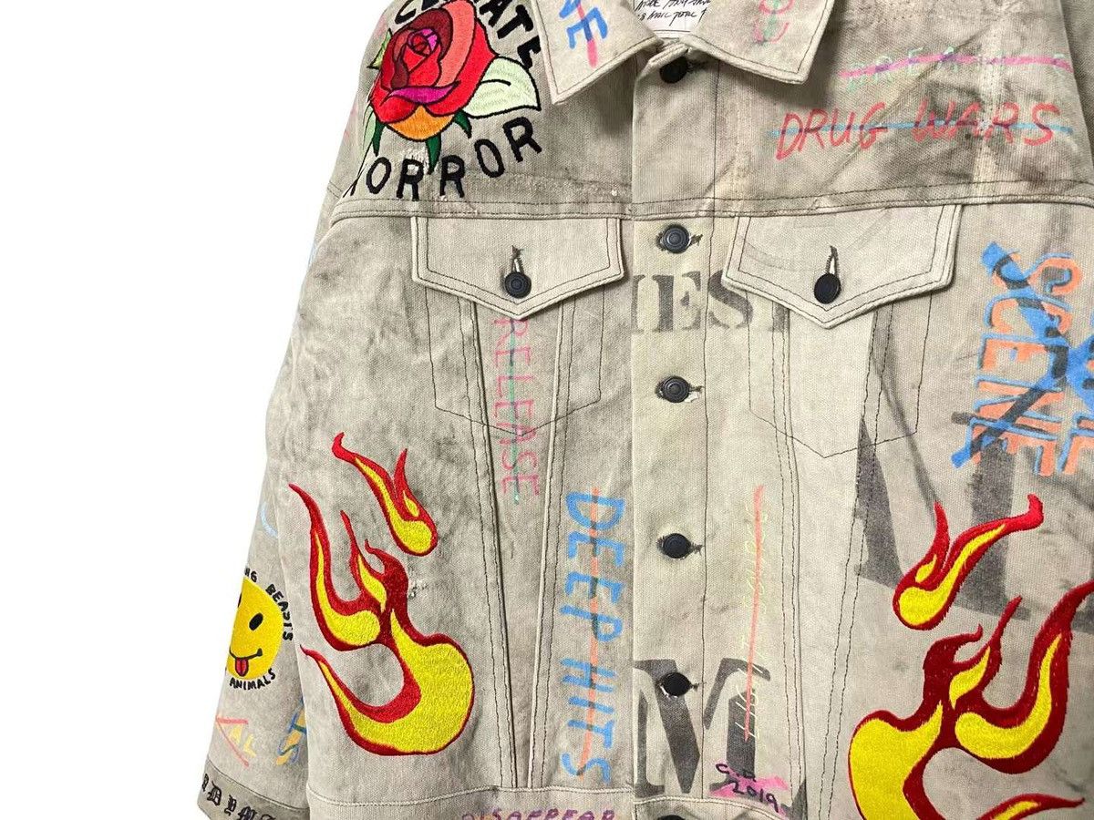 READYMADE Fire embroidery work denim jacket Size US L / EU 52-54 / 3 - 3 Thumbnail