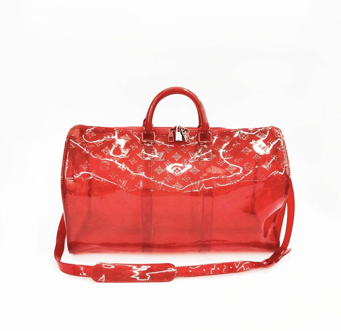 Louis Vuitton LV x Supreme Keepall 45 Duffle Red, Grailed