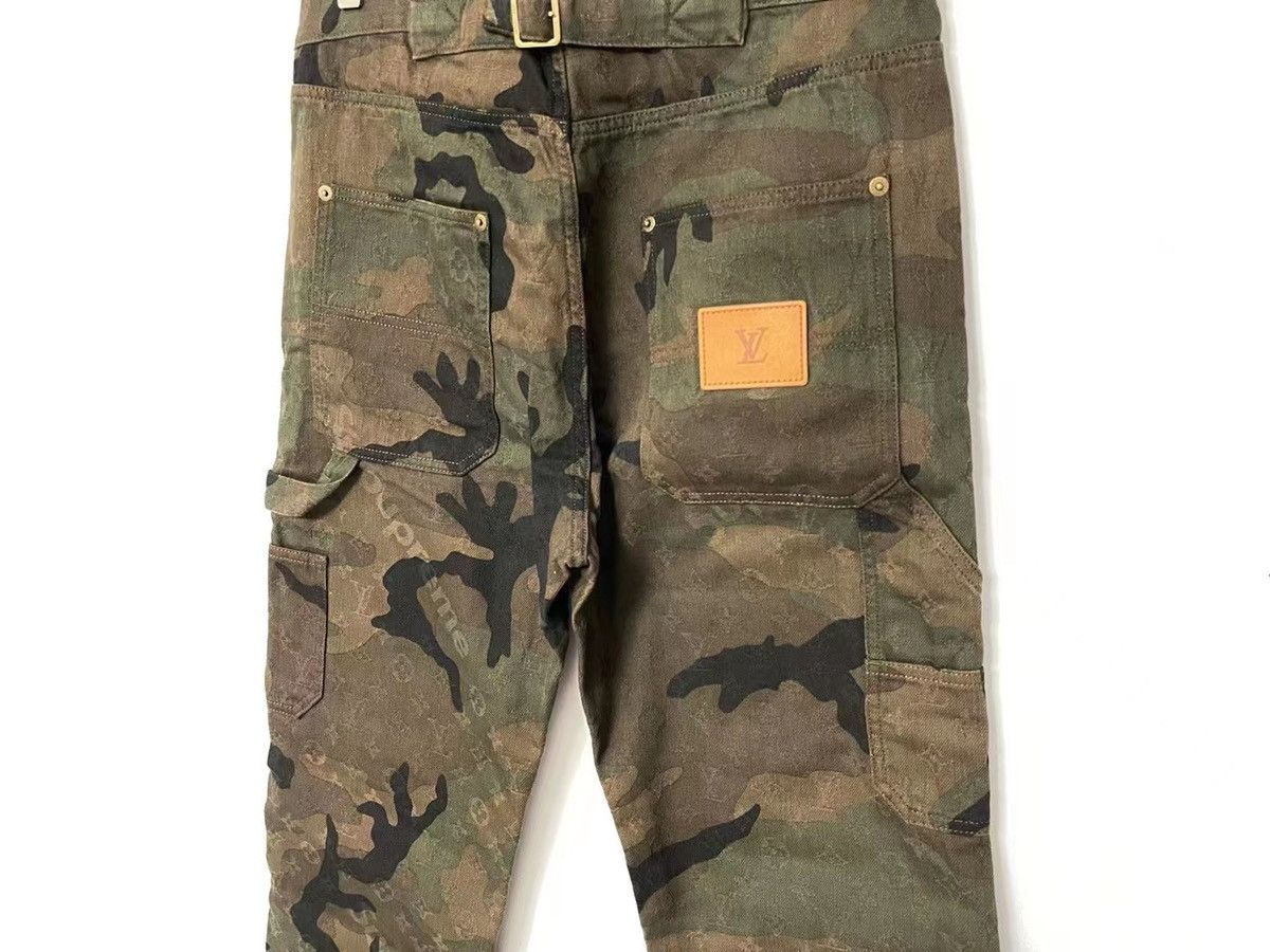 Louis Vuitton × Supreme Jacquard denim carpenter pants Size US 29 - 4 Thumbnail