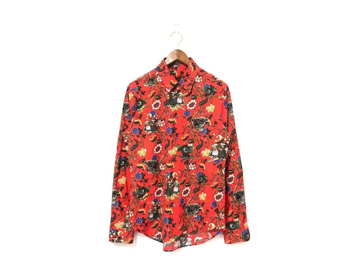image of Louis Vuitton Chapman Brothers Garden Of Hell Button Up Shirt in Red, Men's (Size Medium)