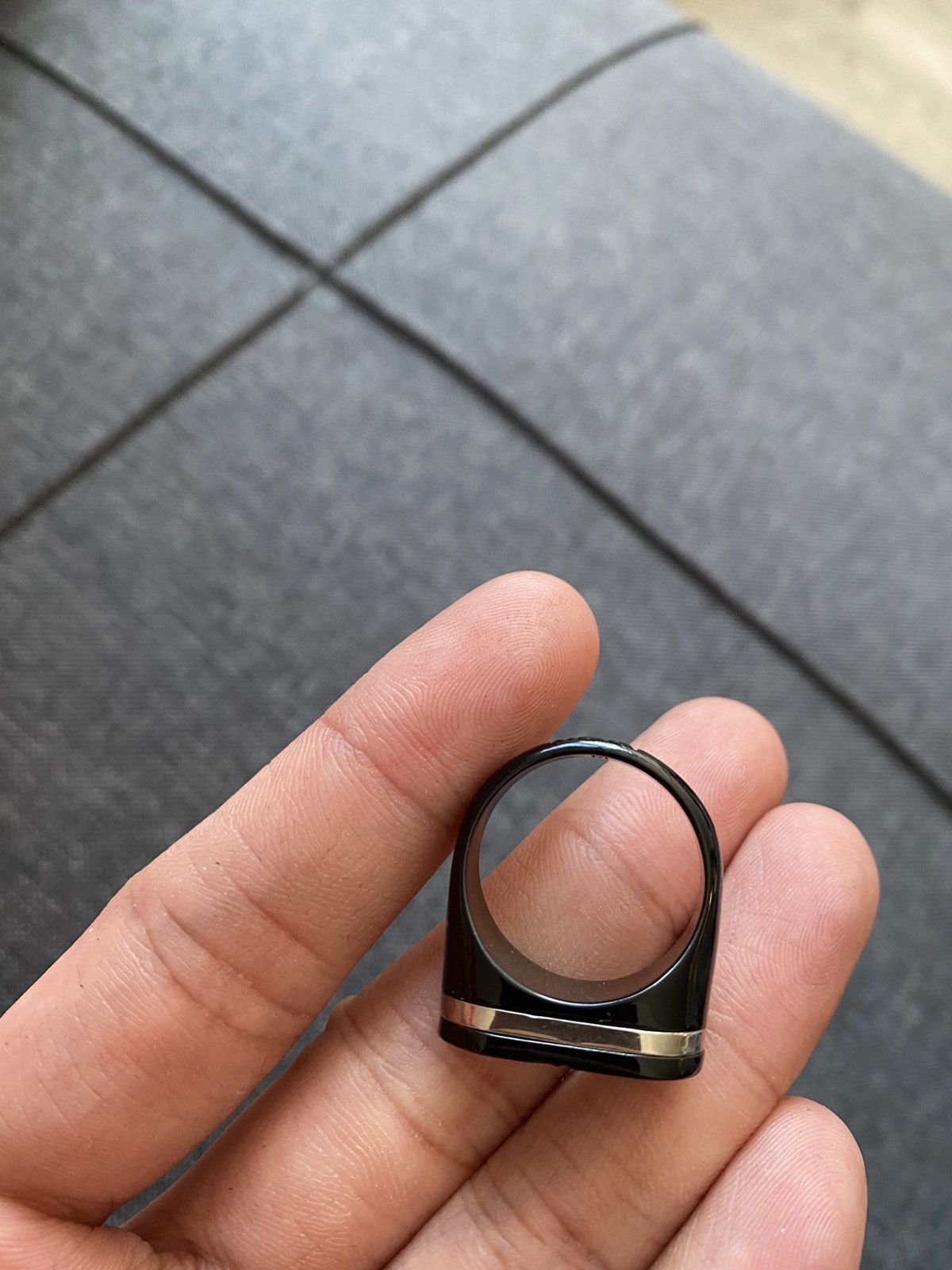 Dior Black cd logo icon ring Size ONE SIZE - 4 Thumbnail
