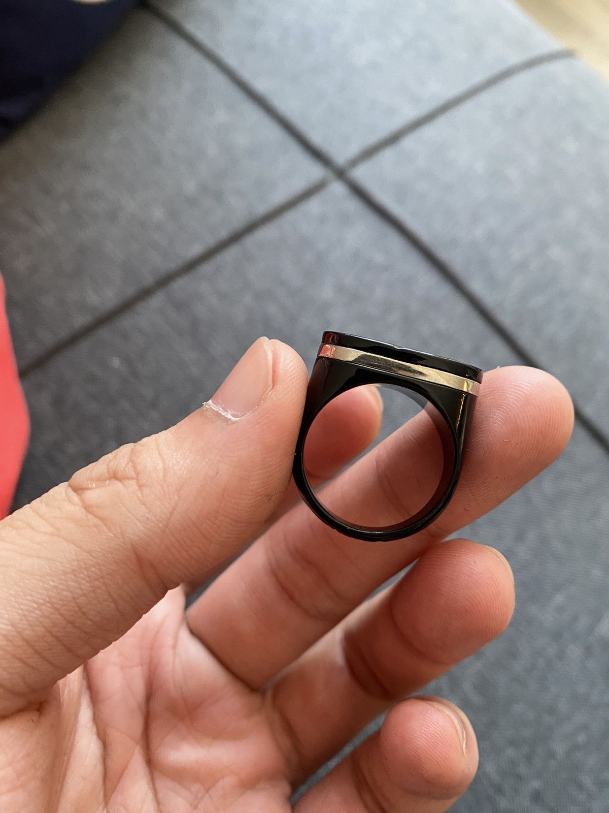 Dior Black cd logo icon ring Size ONE SIZE - 2 Thumbnail