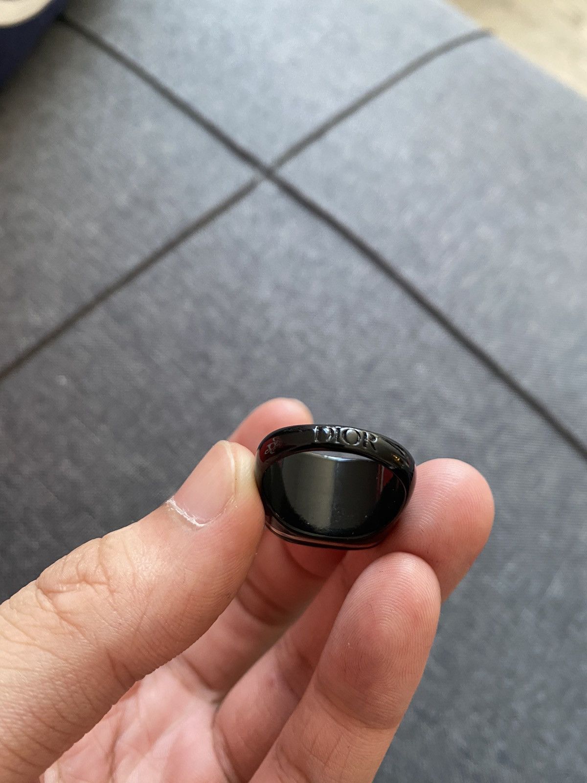 Dior Black cd logo icon ring Size ONE SIZE - 3 Thumbnail