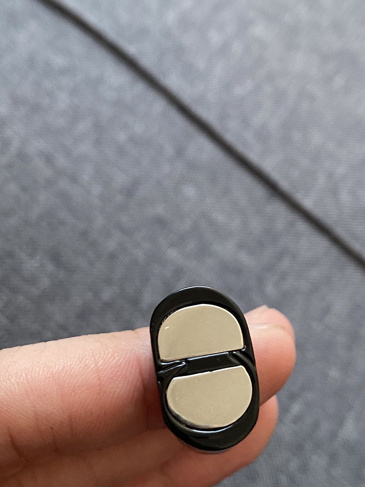 Dior Black cd logo icon ring Size ONE SIZE - 6 Thumbnail