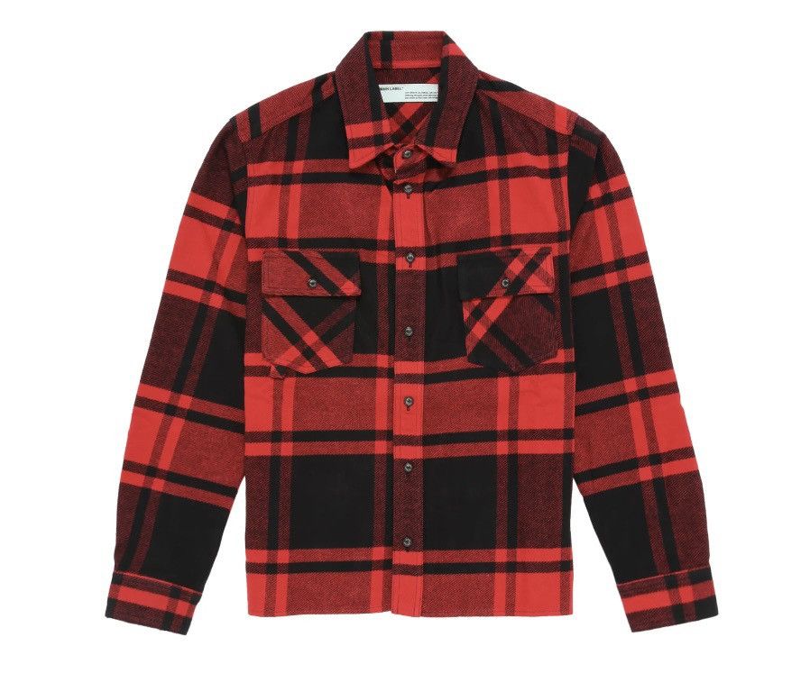Off-White Diagonal stencil checkered flannel shirt Size US XS / EU 42 / 0 - 2 Thumbnail