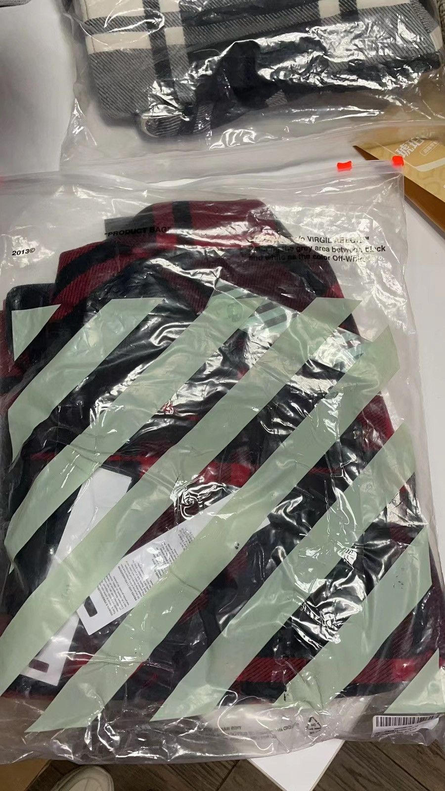 Off-White Diagonal stencil checkered flannel shirt Size US XS / EU 42 / 0 - 4 Thumbnail
