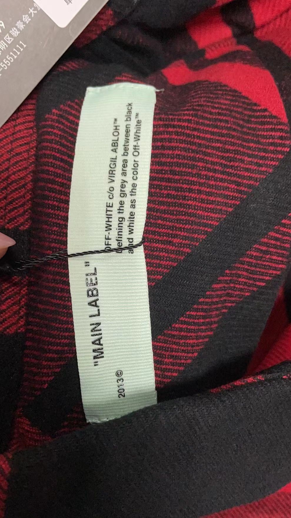 Off-White Diagonal stencil checkered flannel shirt Size US XS / EU 42 / 0 - 5 Thumbnail