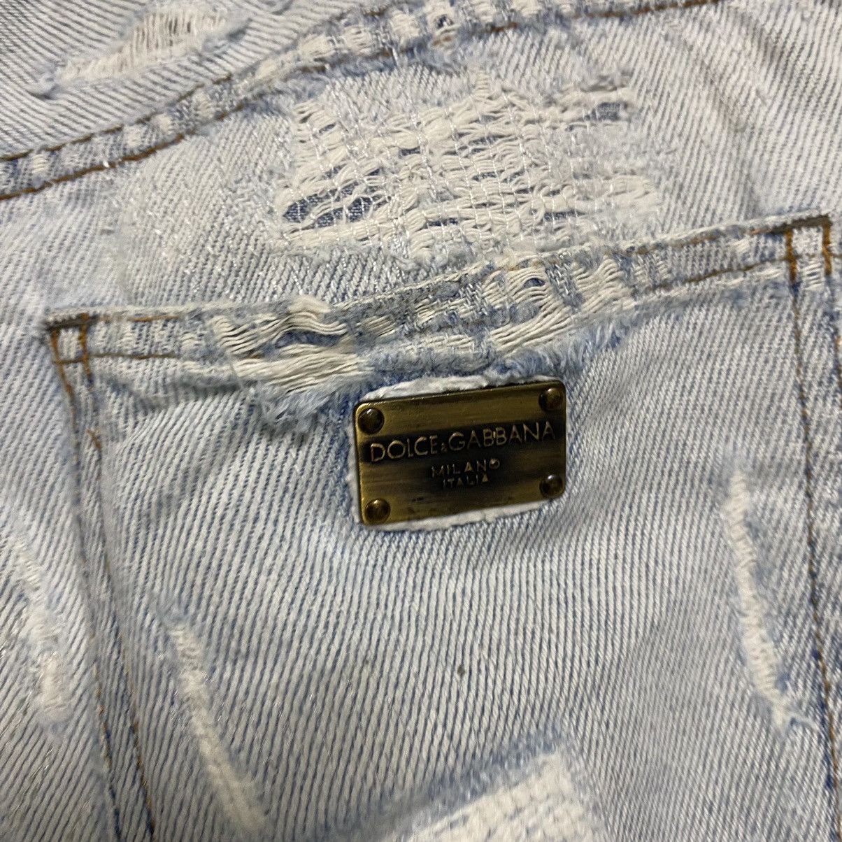 Dolce & Gabbana Dolce&Gabbana Repaired Denim Jeans Size US 32 / EU 48 - 16 Thumbnail