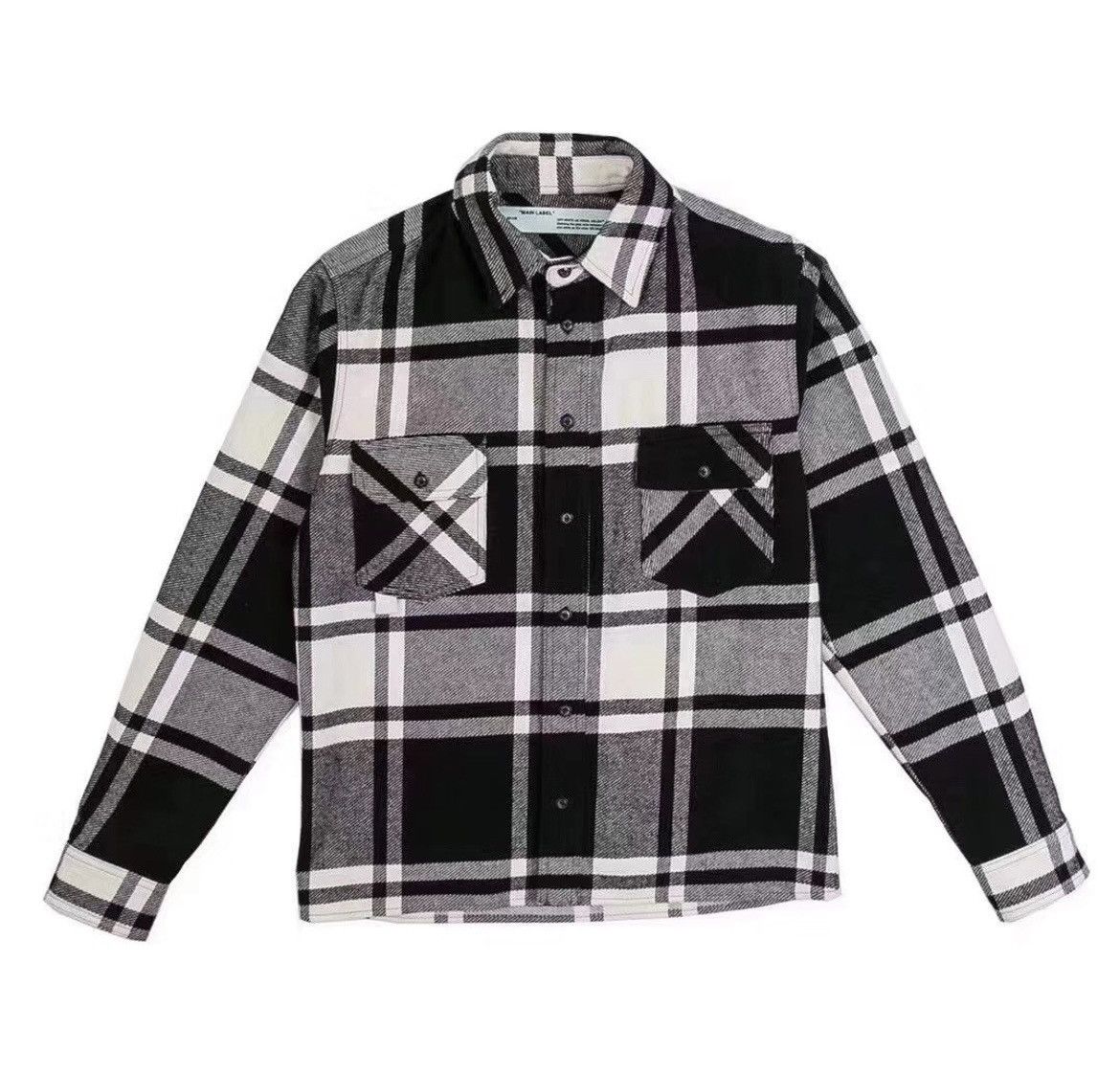 Off-White Pink diagonal stencil cross checkered flannel shirt Size US XXS / EU 40 - 2 Thumbnail