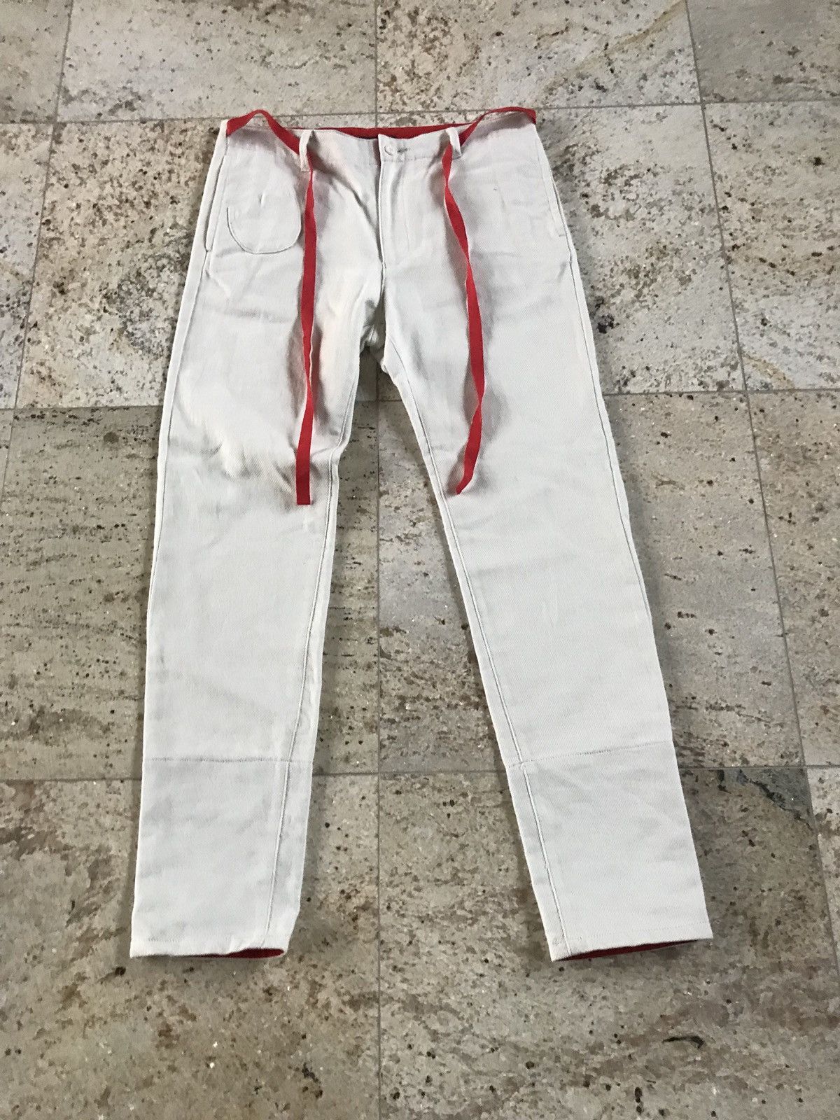 Undercover White Casual Belted Pants With Rope Size US 36 / EU 52 - 3 Thumbnail