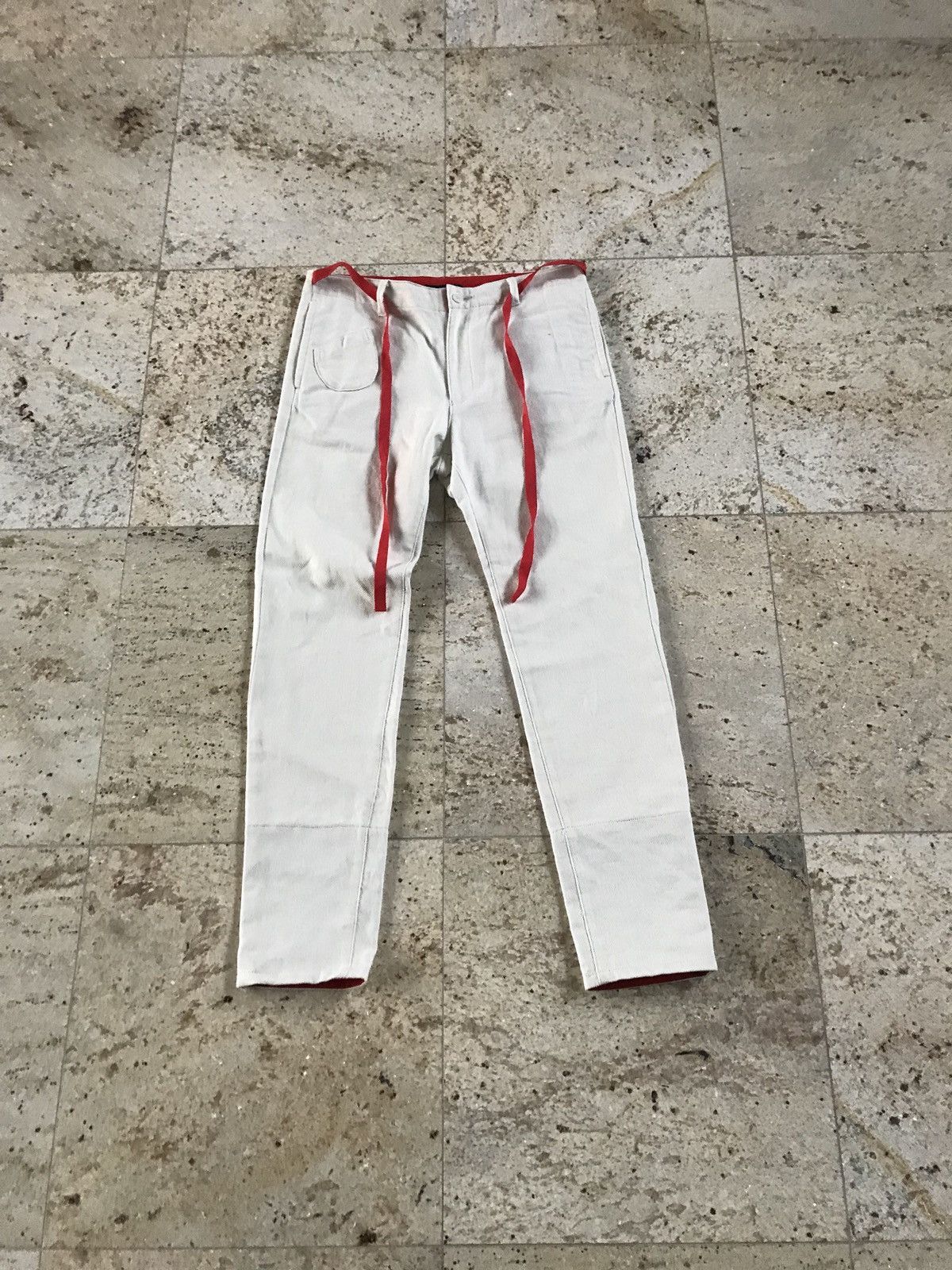 Undercover White Casual Belted Pants With Rope Size US 36 / EU 52 - 2 Thumbnail