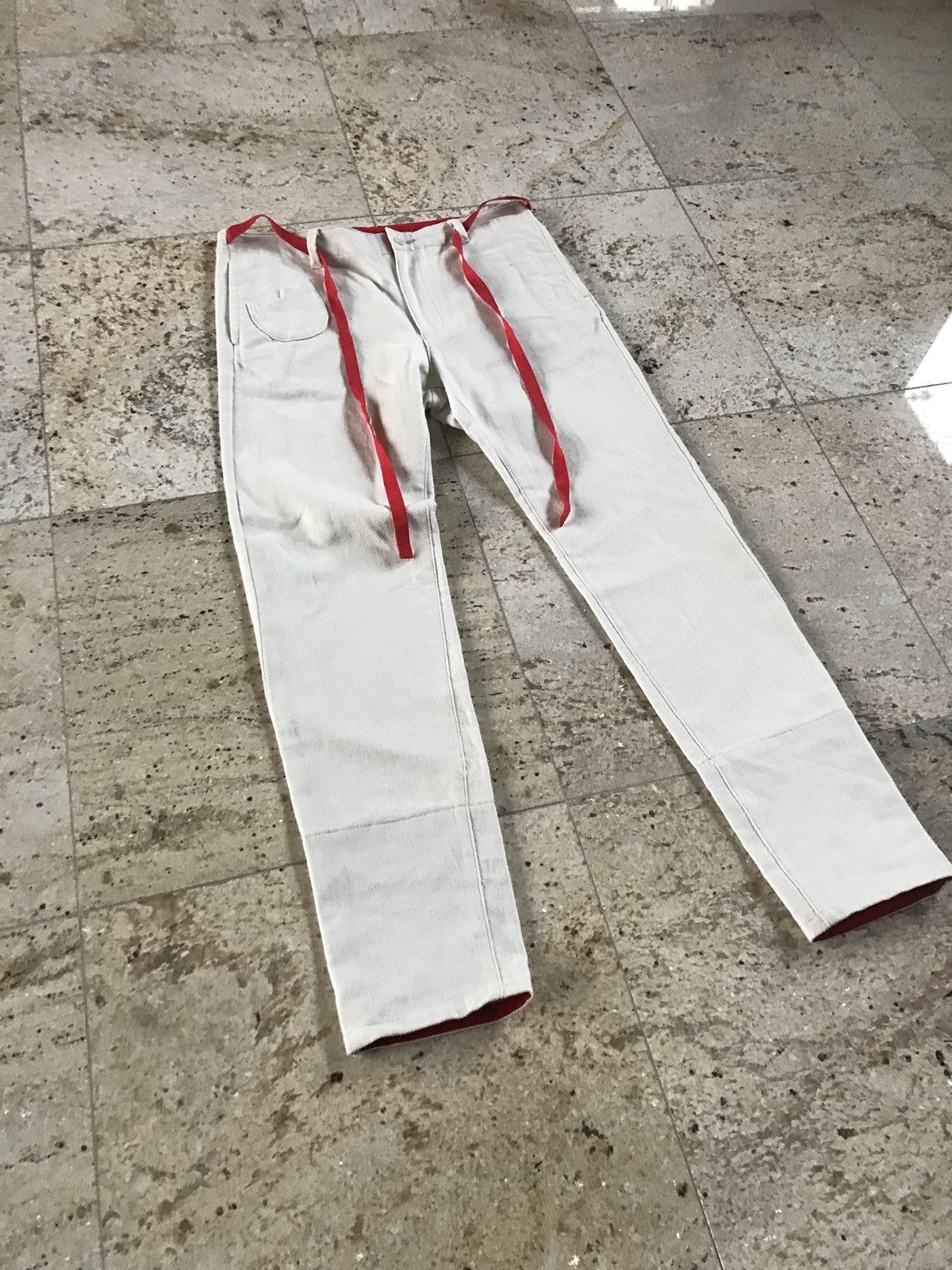 Undercover White Casual Belted Pants With Rope Size US 36 / EU 52 - 5 Thumbnail