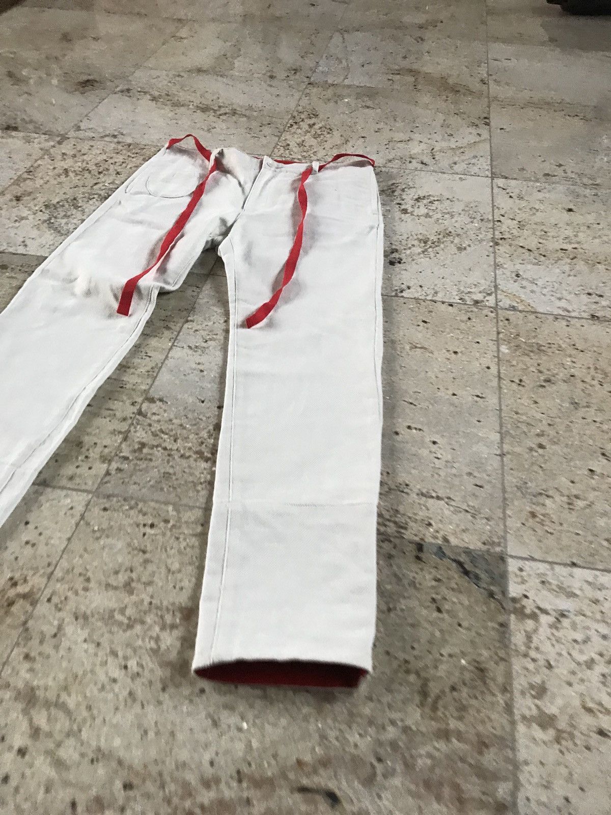 Undercover White Casual Belted Pants With Rope Size US 36 / EU 52 - 16 Thumbnail