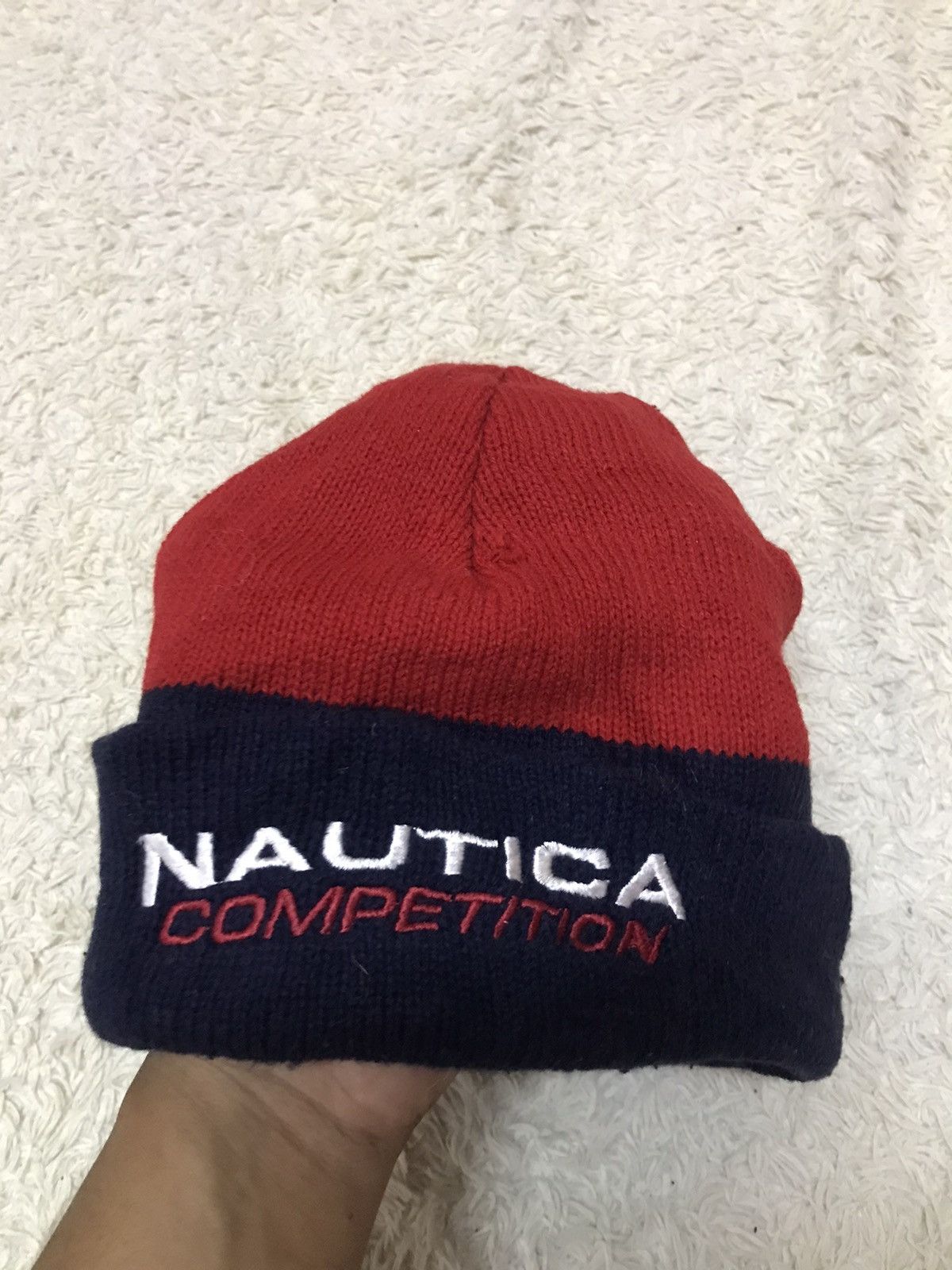 Nautica × Vintage ‼️VINTAGE 90s NAUTICA BANNIE TWO TONE MADE IN USA‼️ Size ONE SIZE - 1 Thumbnail