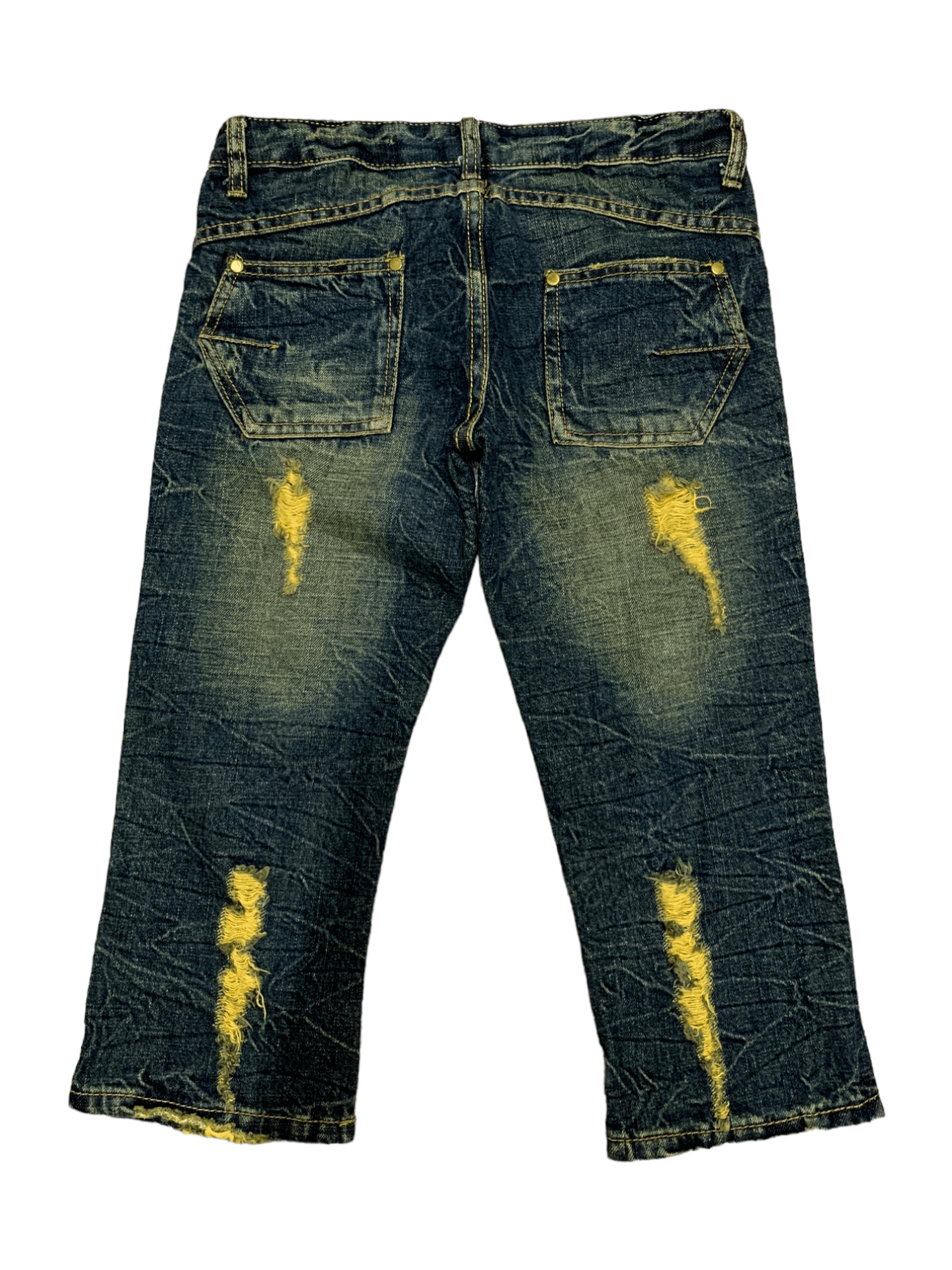 Japanese Brand Vintage Japanese Brand Distressed Studded Jeans Shorts Size US 28 / EU 44 - 2 Thumbnail