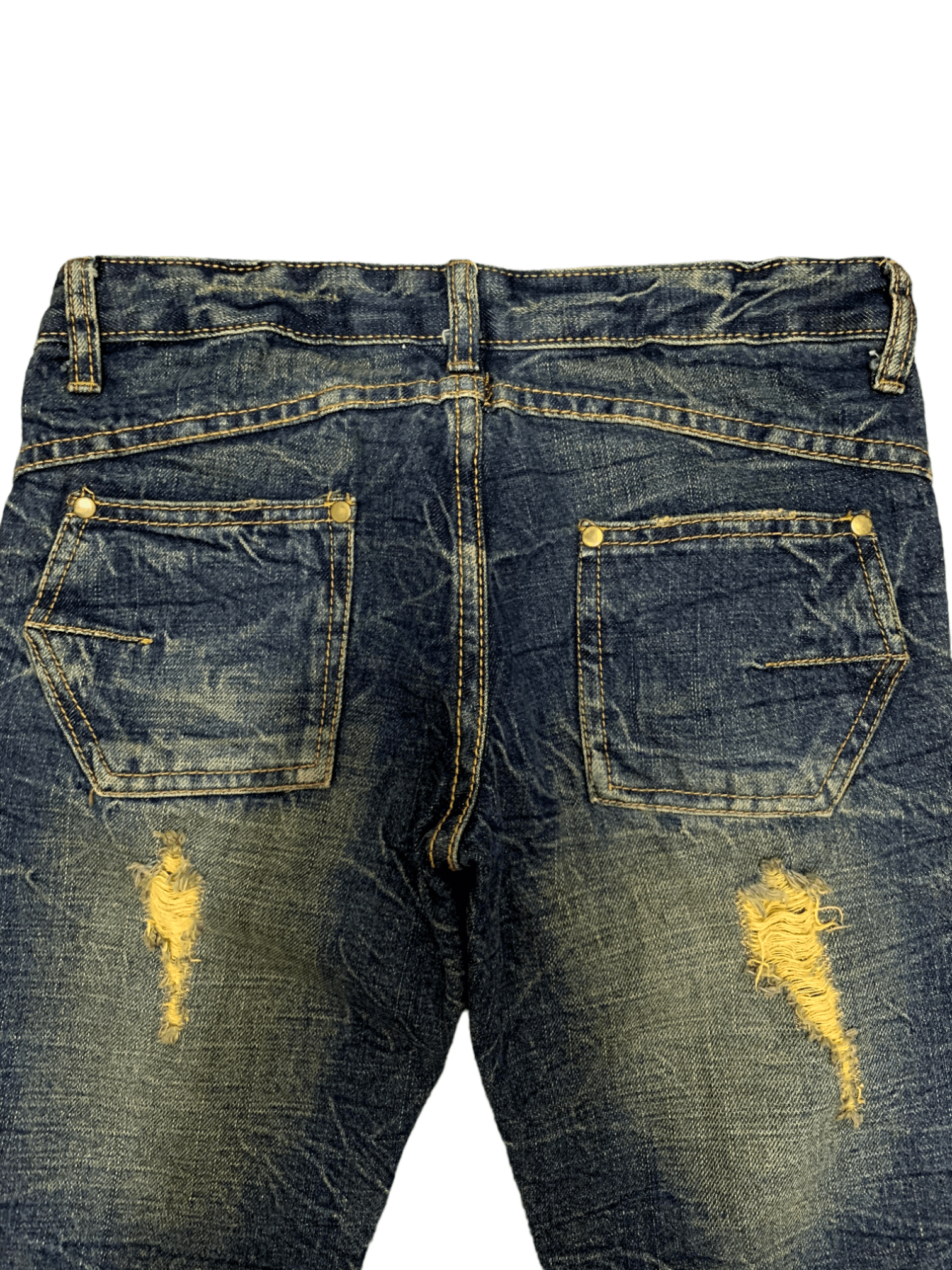 Japanese Brand Vintage Japanese Brand Distressed Studded Jeans Shorts Size US 28 / EU 44 - 11 Thumbnail