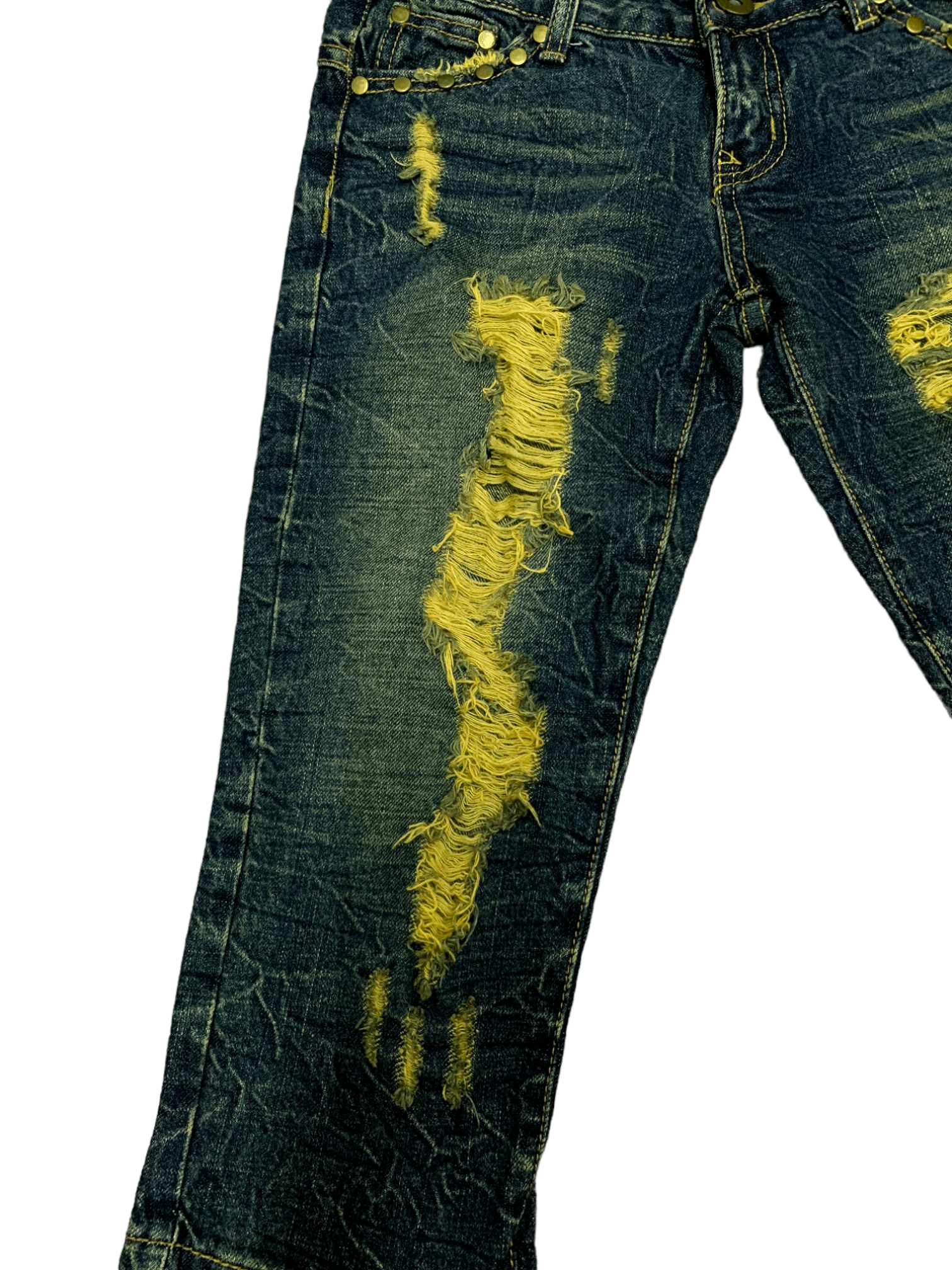 Japanese Brand Vintage Japanese Brand Distressed Studded Jeans Shorts Size US 28 / EU 44 - 9 Thumbnail