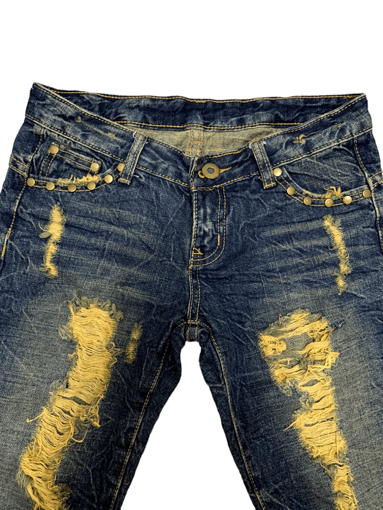 Japanese Brand Vintage Japanese Brand Distressed Studded Jeans Shorts Size US 28 / EU 44 - 7 Thumbnail