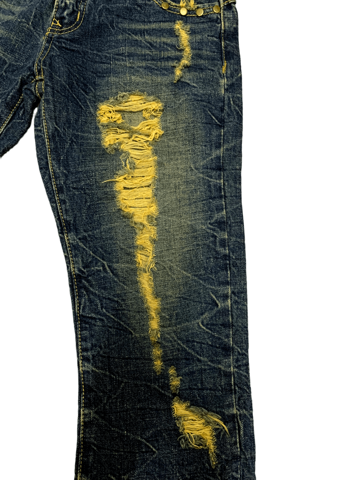 Japanese Brand Vintage Japanese Brand Distressed Studded Jeans Shorts Size US 28 / EU 44 - 10 Thumbnail