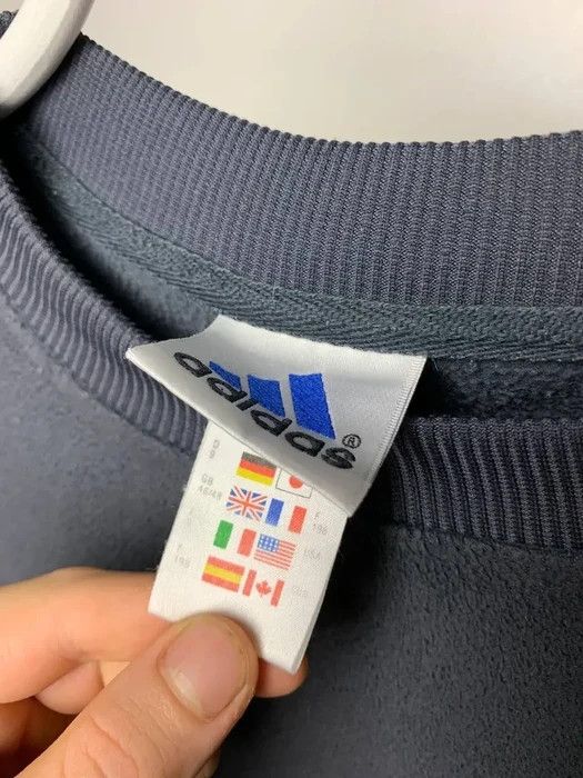 Adidas Adidas sweatshirt fleece XL grey winter vintage sweater Size US XL / EU 56 / 4 - 3 Thumbnail