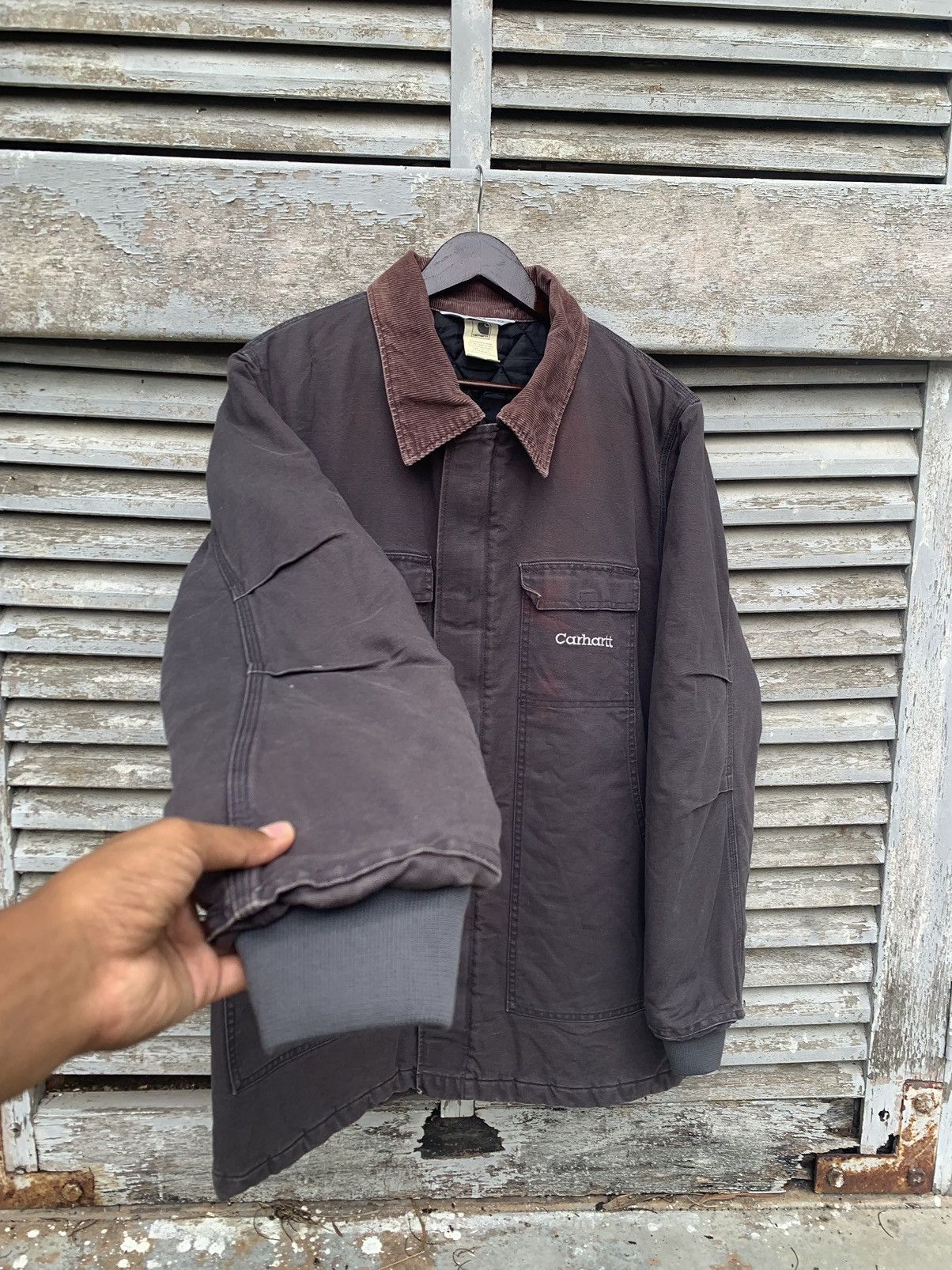 Carhartt 👹Vintage Faded Carhartt Chore Work Jacket Size US L / EU 52-54 / 3 - 2 Thumbnail