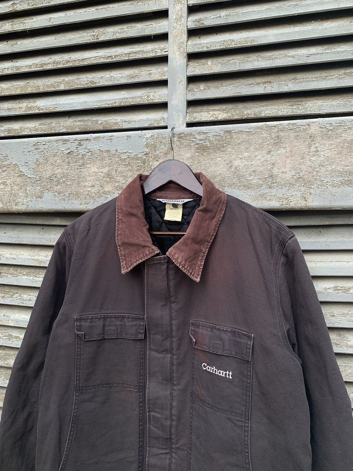 Carhartt 👹Vintage Faded Carhartt Chore Work Jacket Size US L / EU 52-54 / 3 - 5 Thumbnail