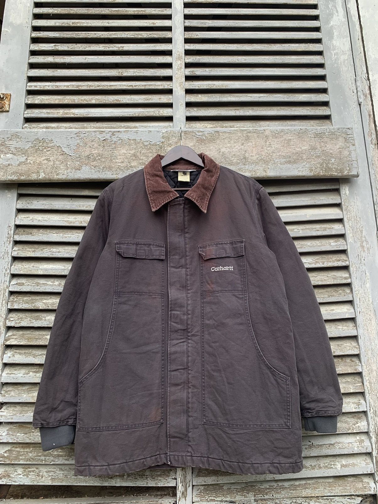 Carhartt 👹Vintage Faded Carhartt Chore Work Jacket Size US L / EU 52-54 / 3 - 8 Thumbnail