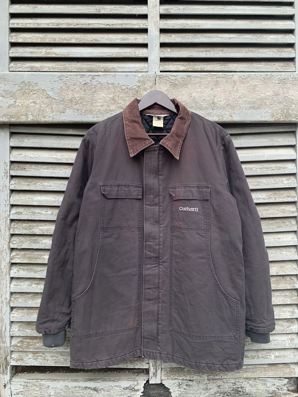 Carhartt 👹Vintage Faded Carhartt Chore Work Jacket Size US L / EU 52-54 / 3 - 1 Thumbnail