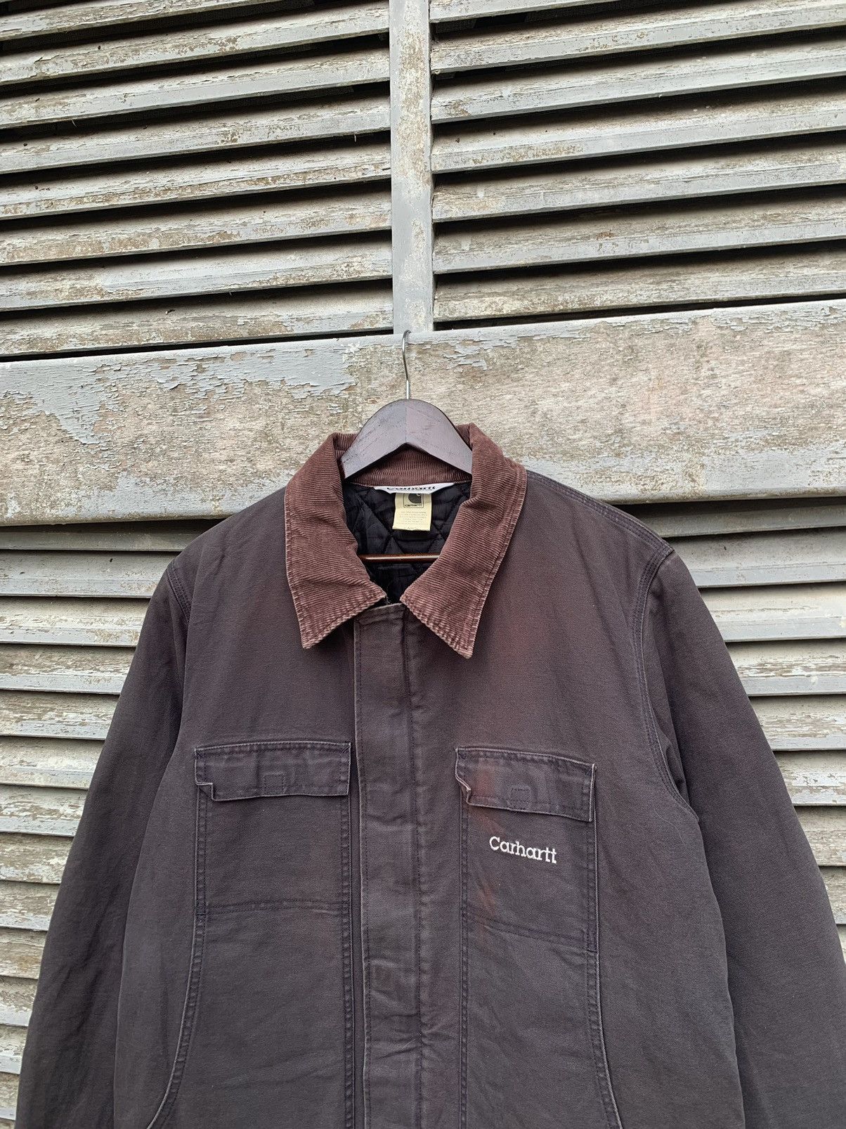 Carhartt 👹Vintage Faded Carhartt Chore Work Jacket Size US L / EU 52-54 / 3 - 7 Thumbnail