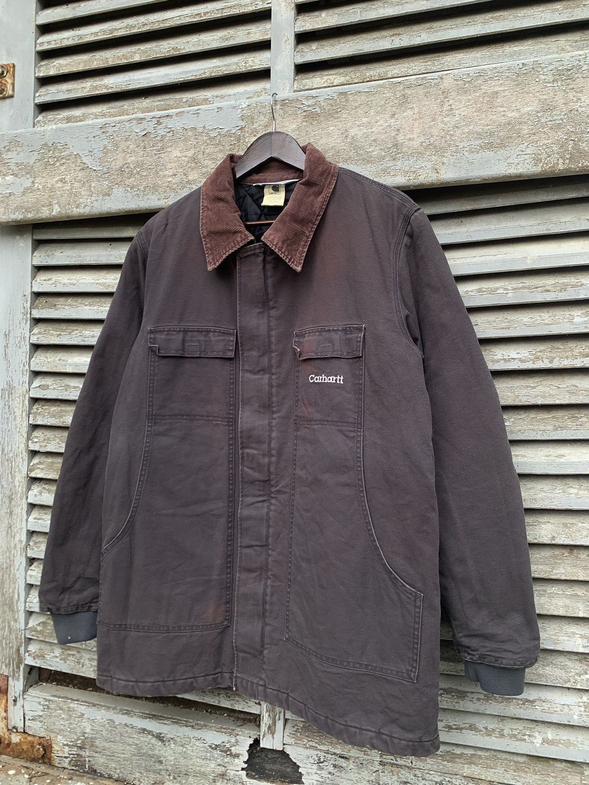 Carhartt 👹Vintage Faded Carhartt Chore Work Jacket Size US L / EU 52-54 / 3 - 4 Thumbnail