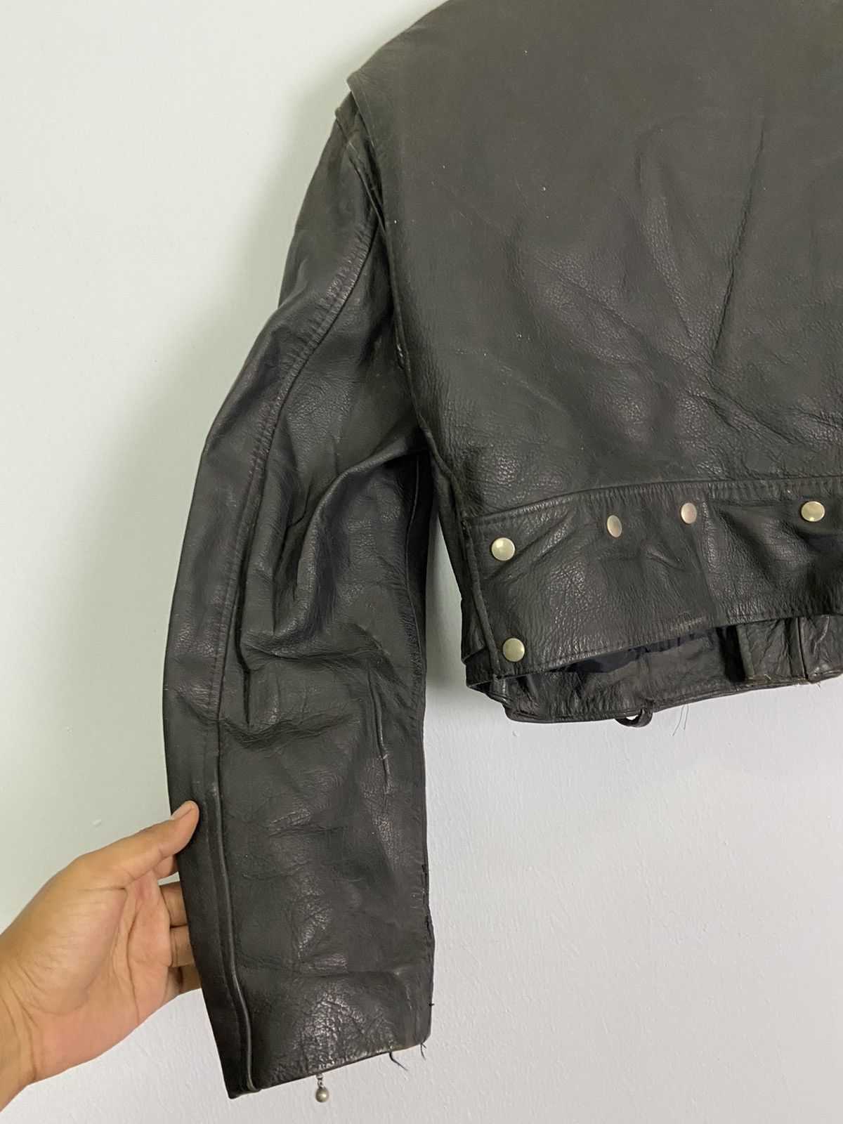 Genuine Leather Vintage Marlon Brando Leather Bikers Double Collar Jacket Size US M / EU 48-50 / 2 - 9 Thumbnail