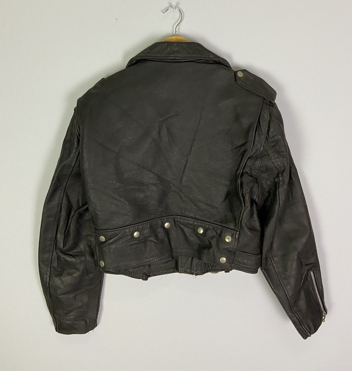 Genuine Leather Vintage Marlon Brando Leather Bikers Double Collar Jacket Size US M / EU 48-50 / 2 - 8 Thumbnail
