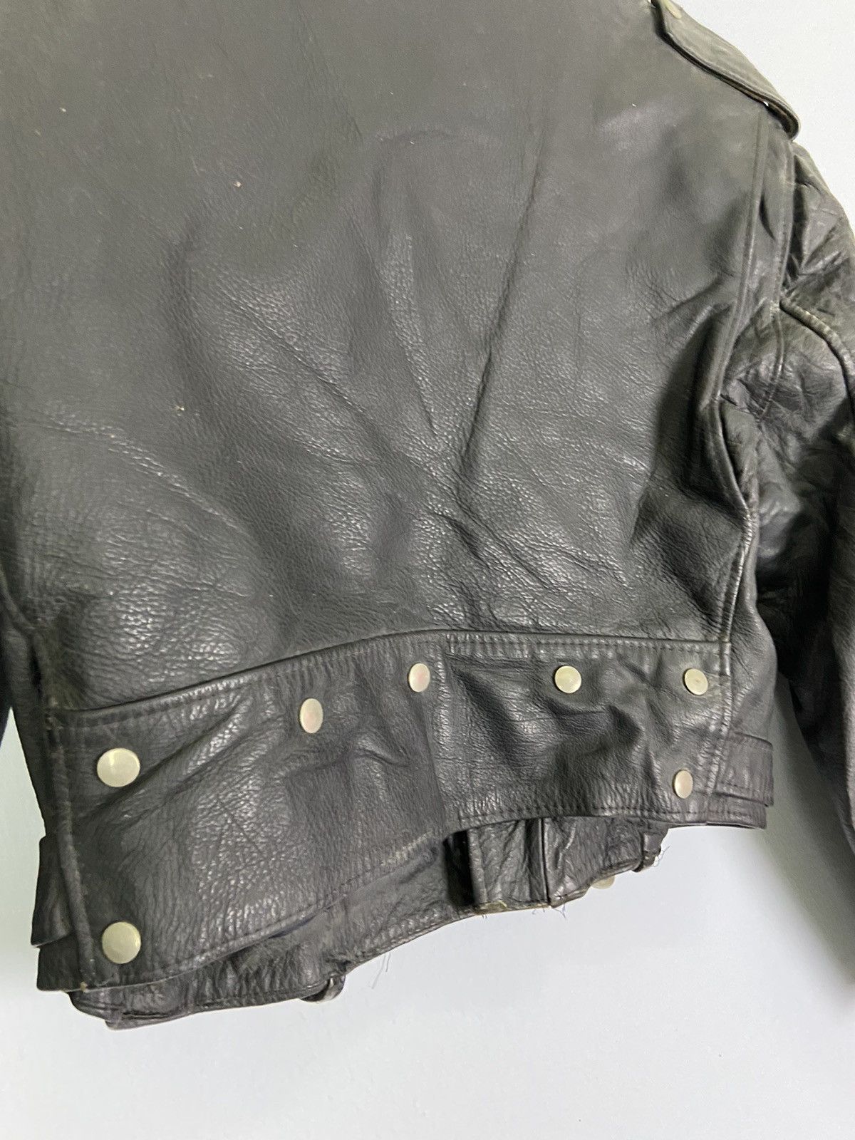Genuine Leather Vintage Marlon Brando Leather Bikers Double Collar Jacket Size US M / EU 48-50 / 2 - 11 Thumbnail