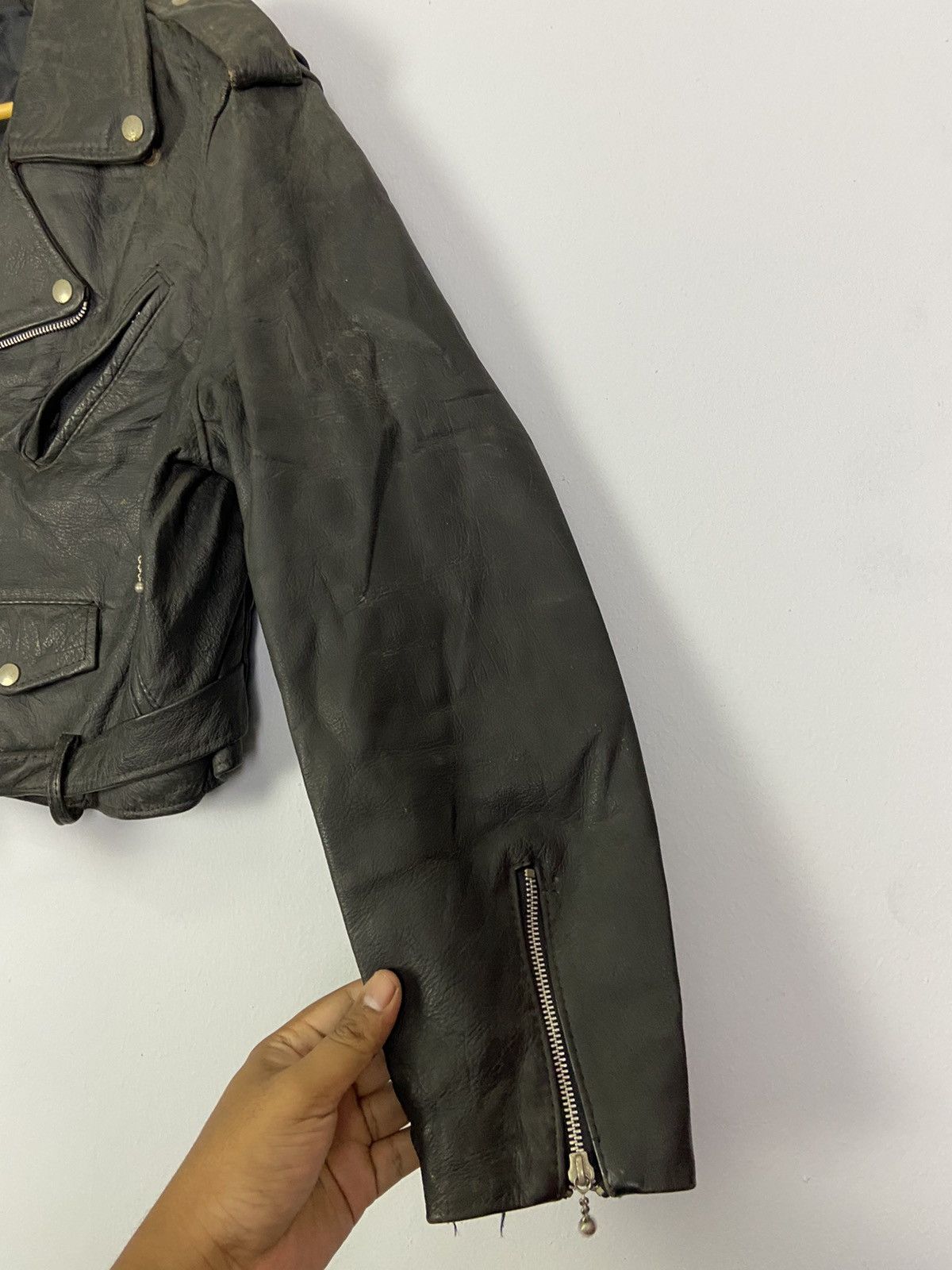 Genuine Leather Vintage Marlon Brando Leather Bikers Double Collar Jacket Size US M / EU 48-50 / 2 - 6 Thumbnail