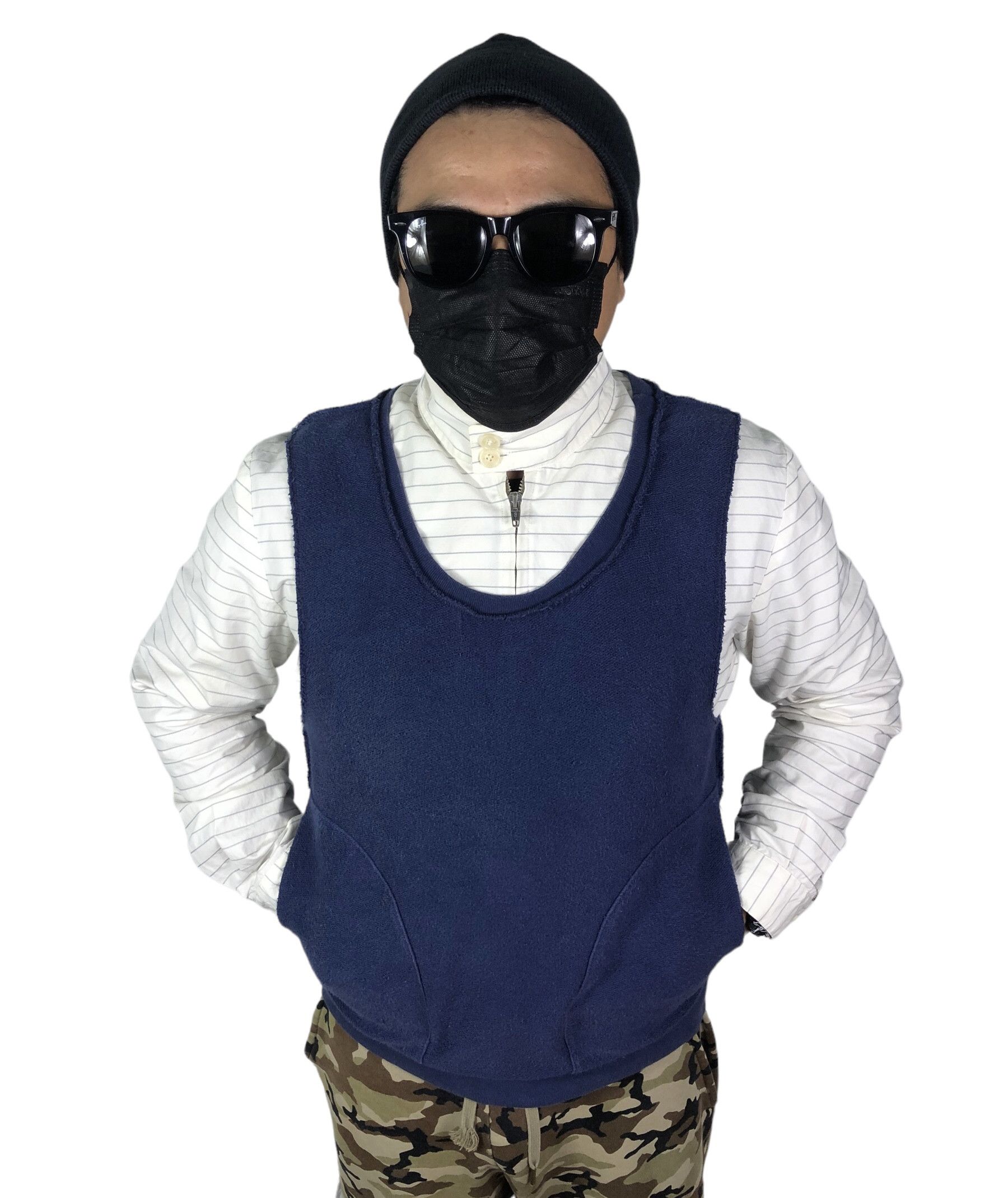 Maison Margiela RARE🔥VINTAGE 90’S “WIDE NECK” POCKET SWEATER VEST Size US M / EU 48-50 / 2 - 1 Thumbnail
