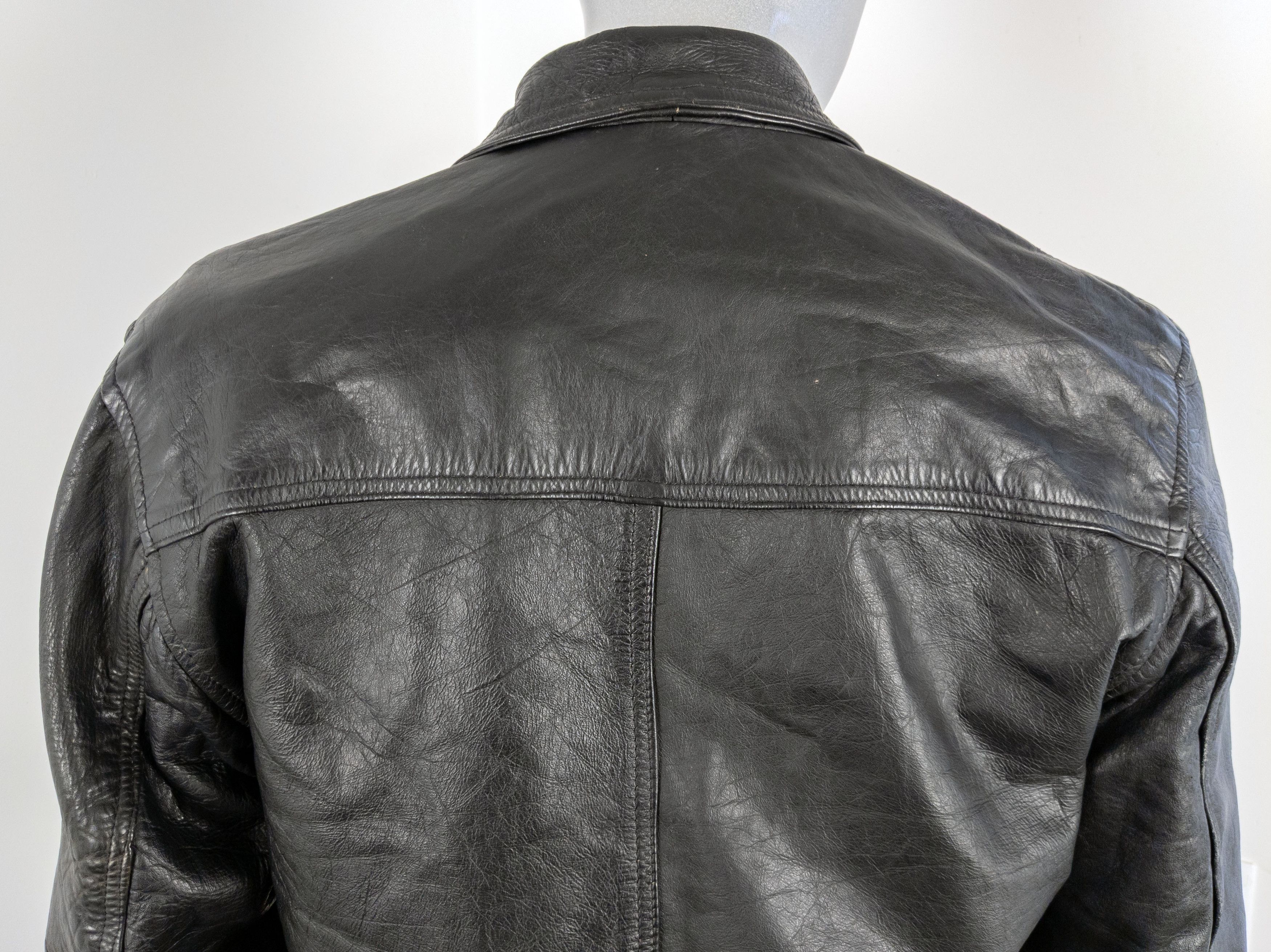 Vintage Vintage 80s Cowhide Black Leather Motorcycle Biker Jacket Size US M / EU 48-50 / 2 - 12 Thumbnail