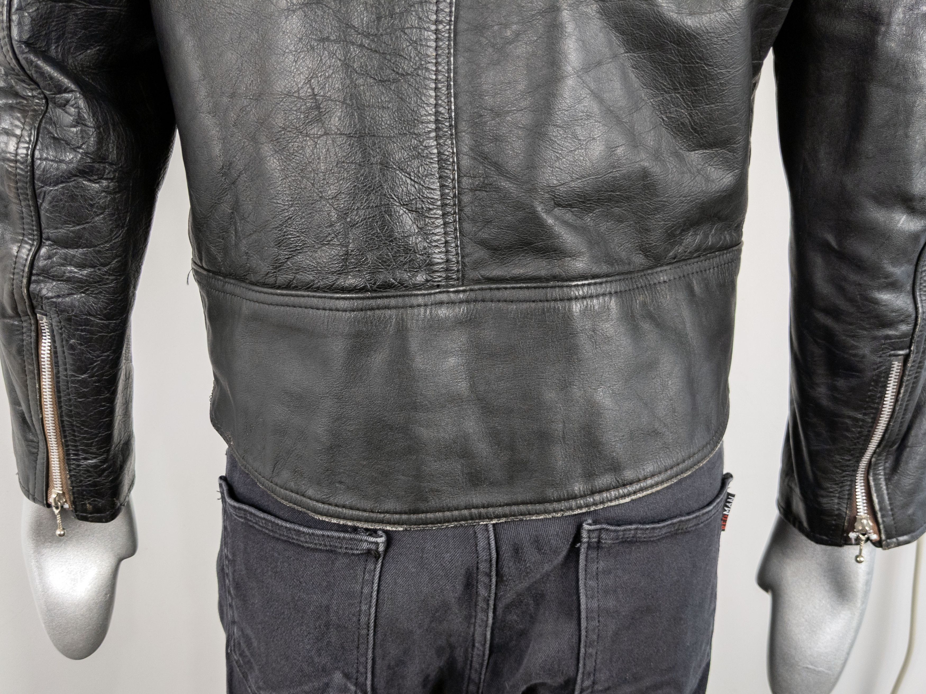 Vintage Vintage 80s Cowhide Black Leather Motorcycle Biker Jacket Size US M / EU 48-50 / 2 - 13 Thumbnail