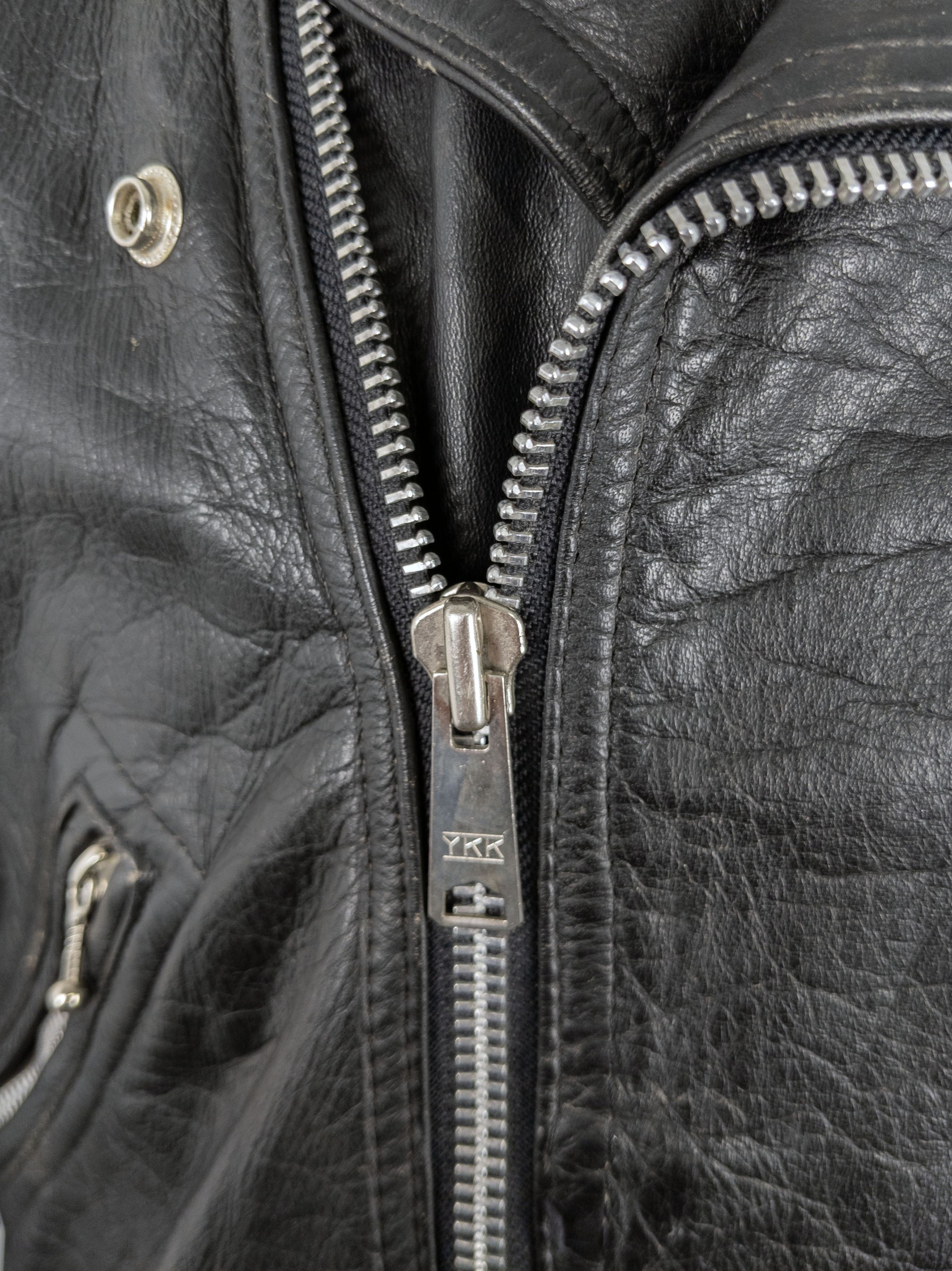 Vintage Vintage 80s Cowhide Black Leather Motorcycle Biker Jacket Size US M / EU 48-50 / 2 - 7 Thumbnail