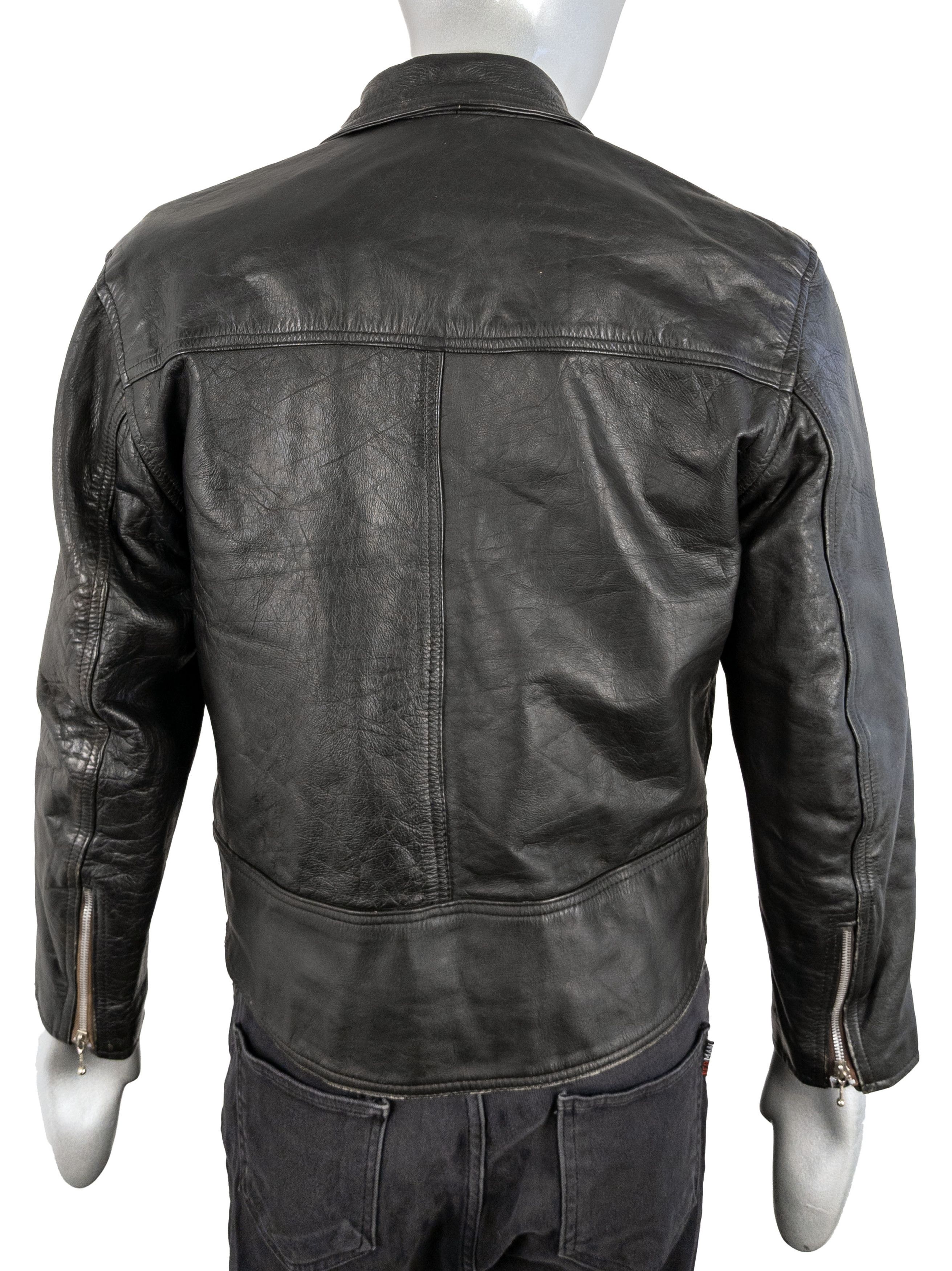 Vintage Vintage 80s Cowhide Black Leather Motorcycle Biker Jacket Size US M / EU 48-50 / 2 - 5 Thumbnail