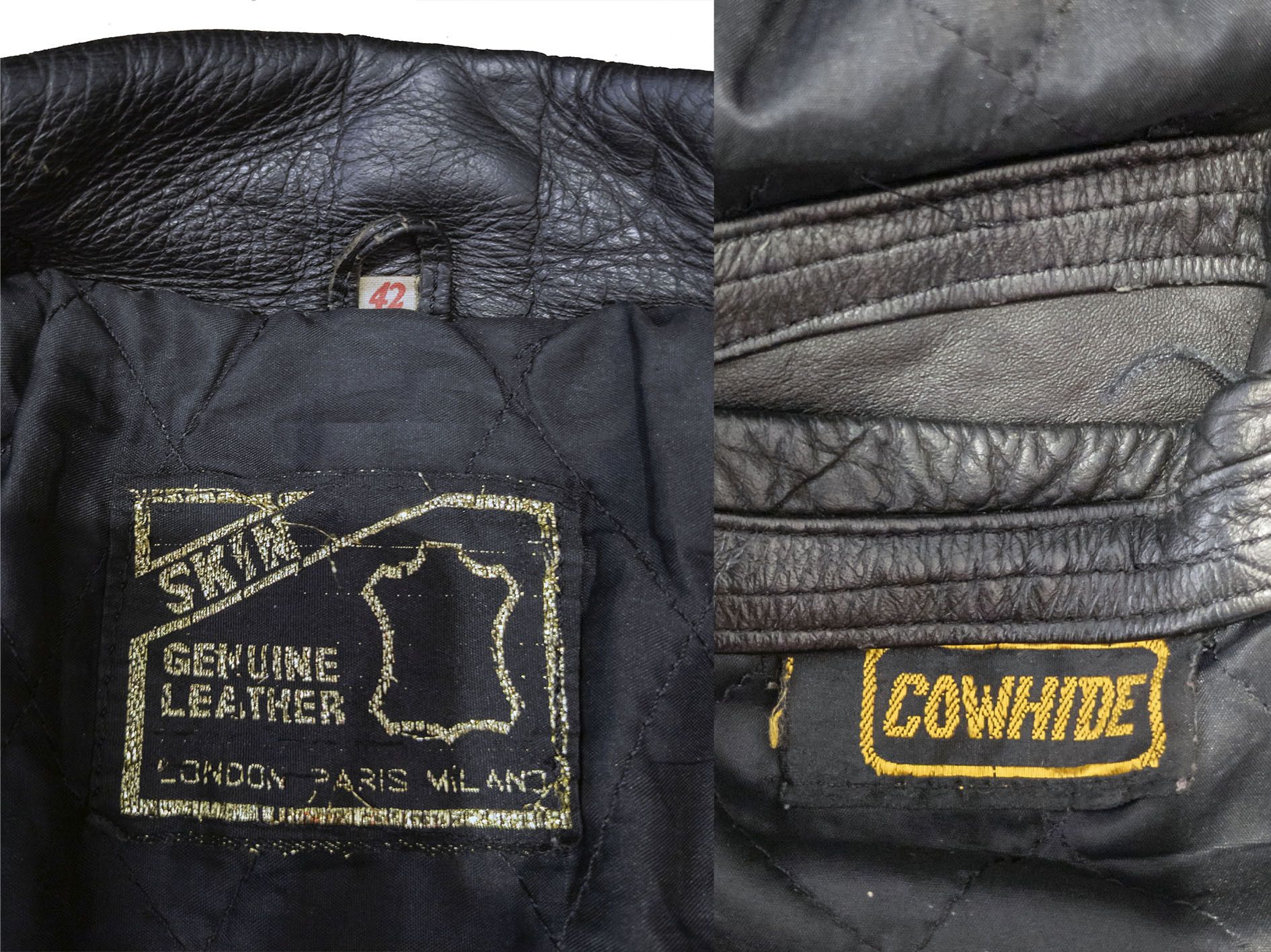 Vintage Vintage 80s Cowhide Black Leather Motorcycle Biker Jacket Size US M / EU 48-50 / 2 - 14 Thumbnail