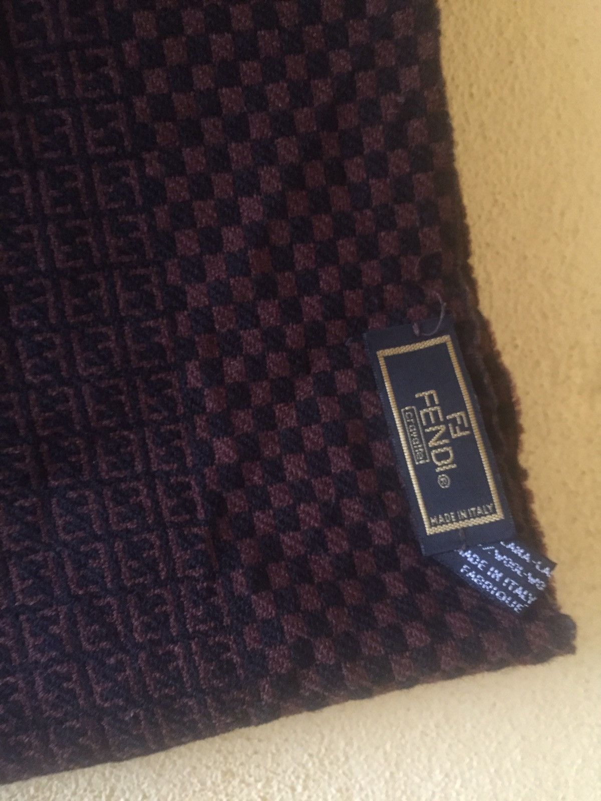Fendi Vintage Fendi Monogram Wool Cashmere Scarf Size ONE SIZE - 4 Thumbnail