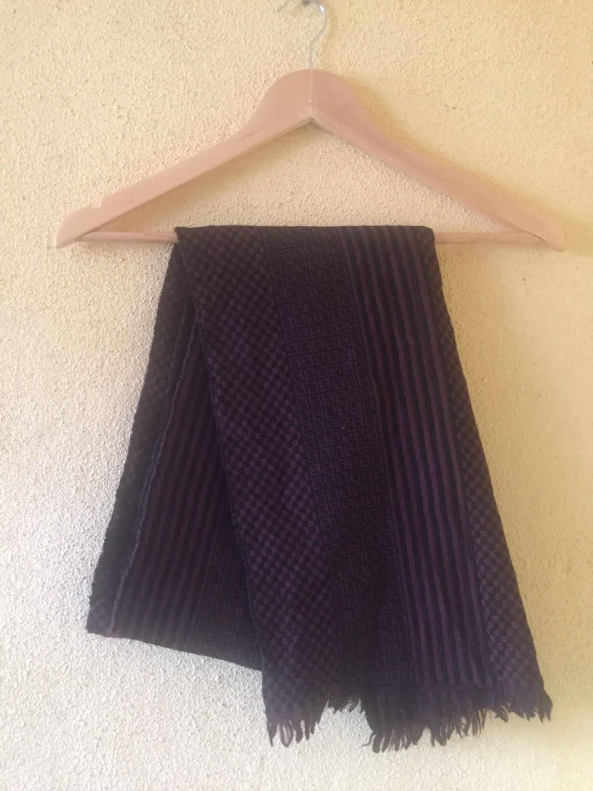 Fendi Vintage Fendi Monogram Wool Cashmere Scarf Size ONE SIZE - 7 Thumbnail